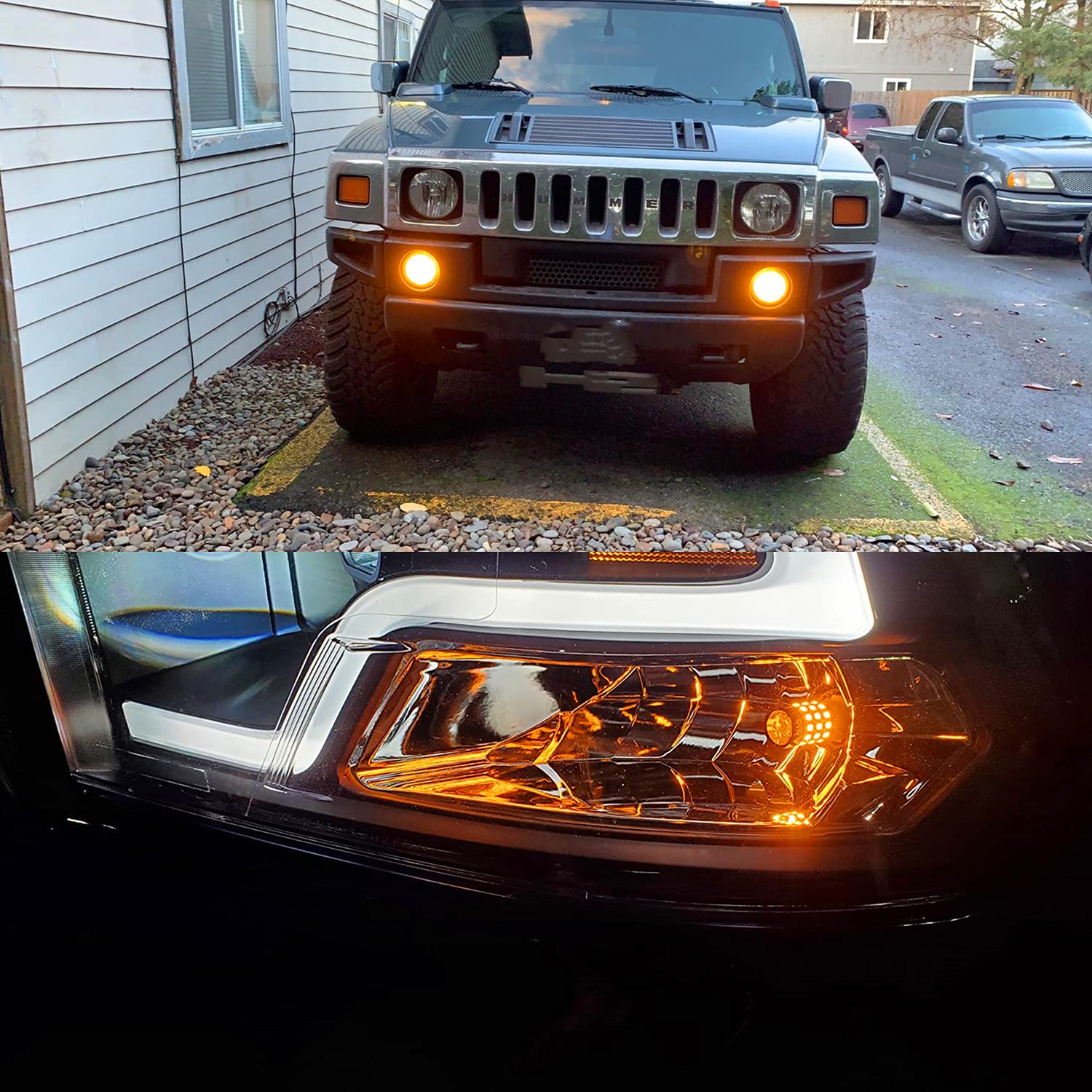 Alla Lighting T25 Wedge LED Bulbs Amber Yellow Turn Signal Lights 3156/3157/3457/4157 Model Alla-3157-2835-39Y