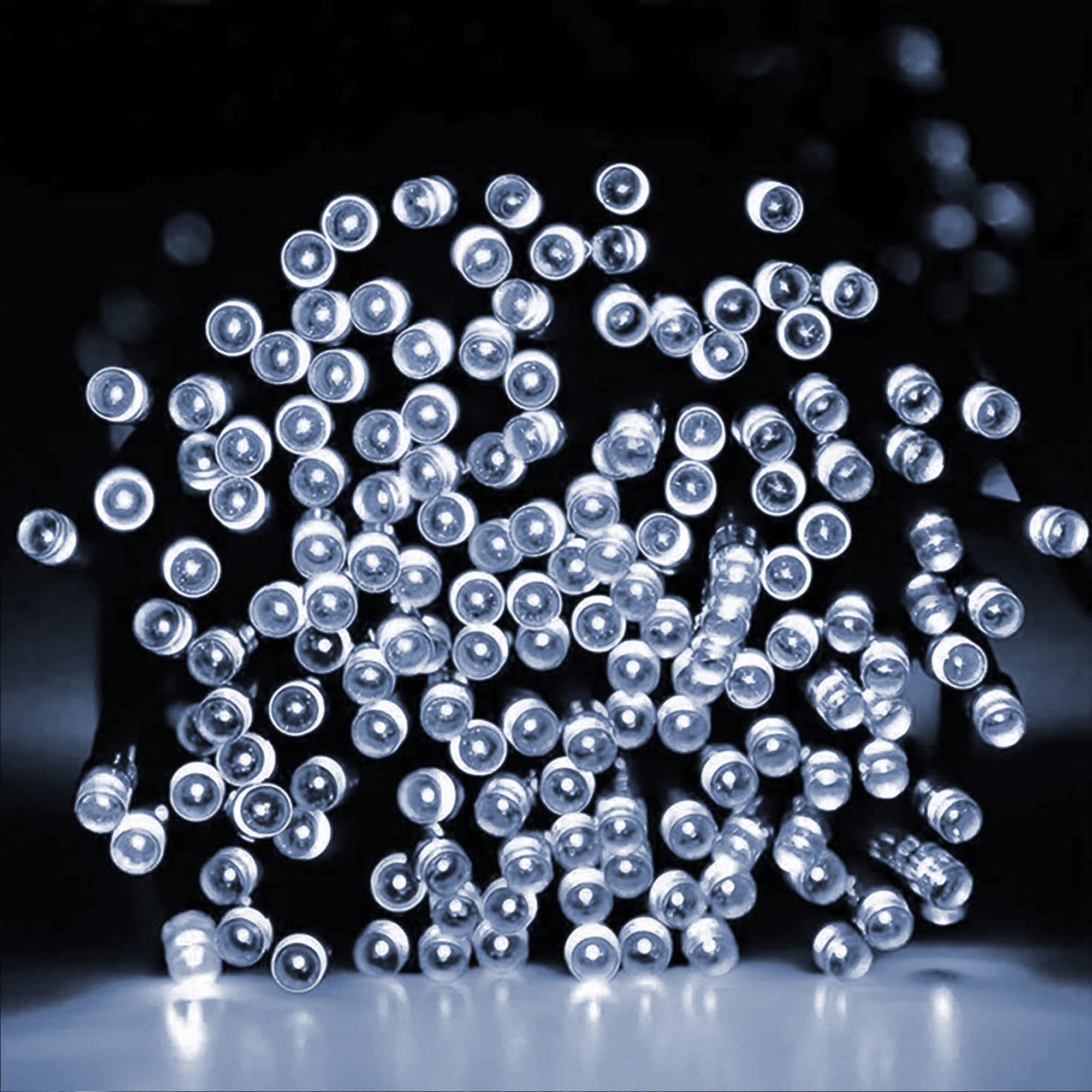 Dazzle Bright 100 LED Christmas String Lights, 33 FT Connectable, Waterproof, White, Model ZF-100-2/SB
