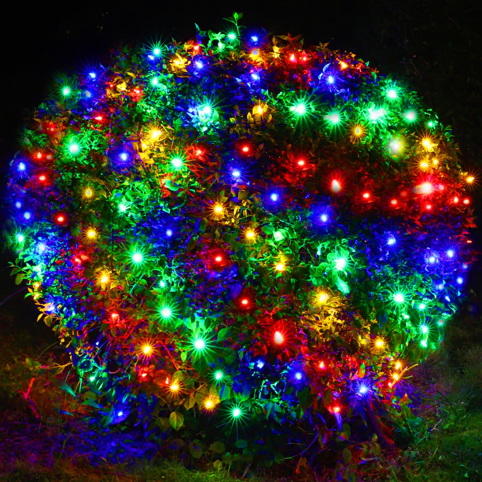 Meteds LED Christmas Net Lights Outdoor 120 LED 6ftx4ft Connectable Waterptoof Christmas Lights for Bushes Fence Tree Shrub Yard Garden Outdoor Christmas Decorations
