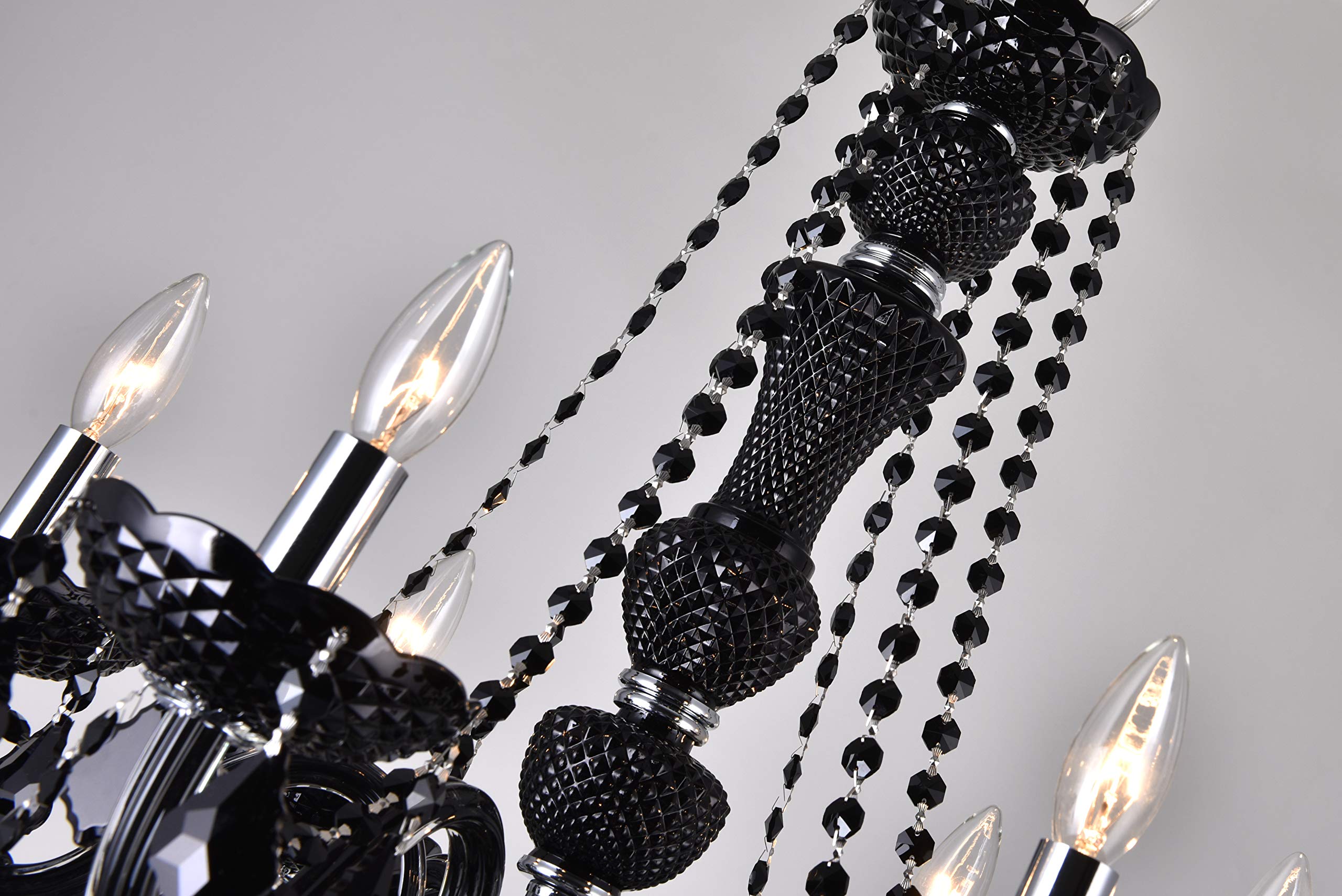 6 Light Up Chandelier with Chrome finish