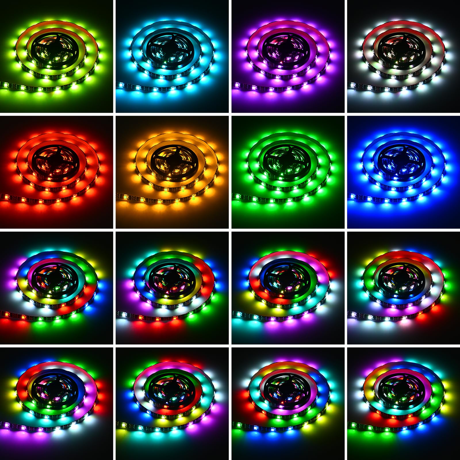 Battery Powered Led Strip Lights Waterproof, 85 Modes Chasing Multi Color Usb Led Light Strip Outdoor Indoor, 6.6Ft Smart Flexib