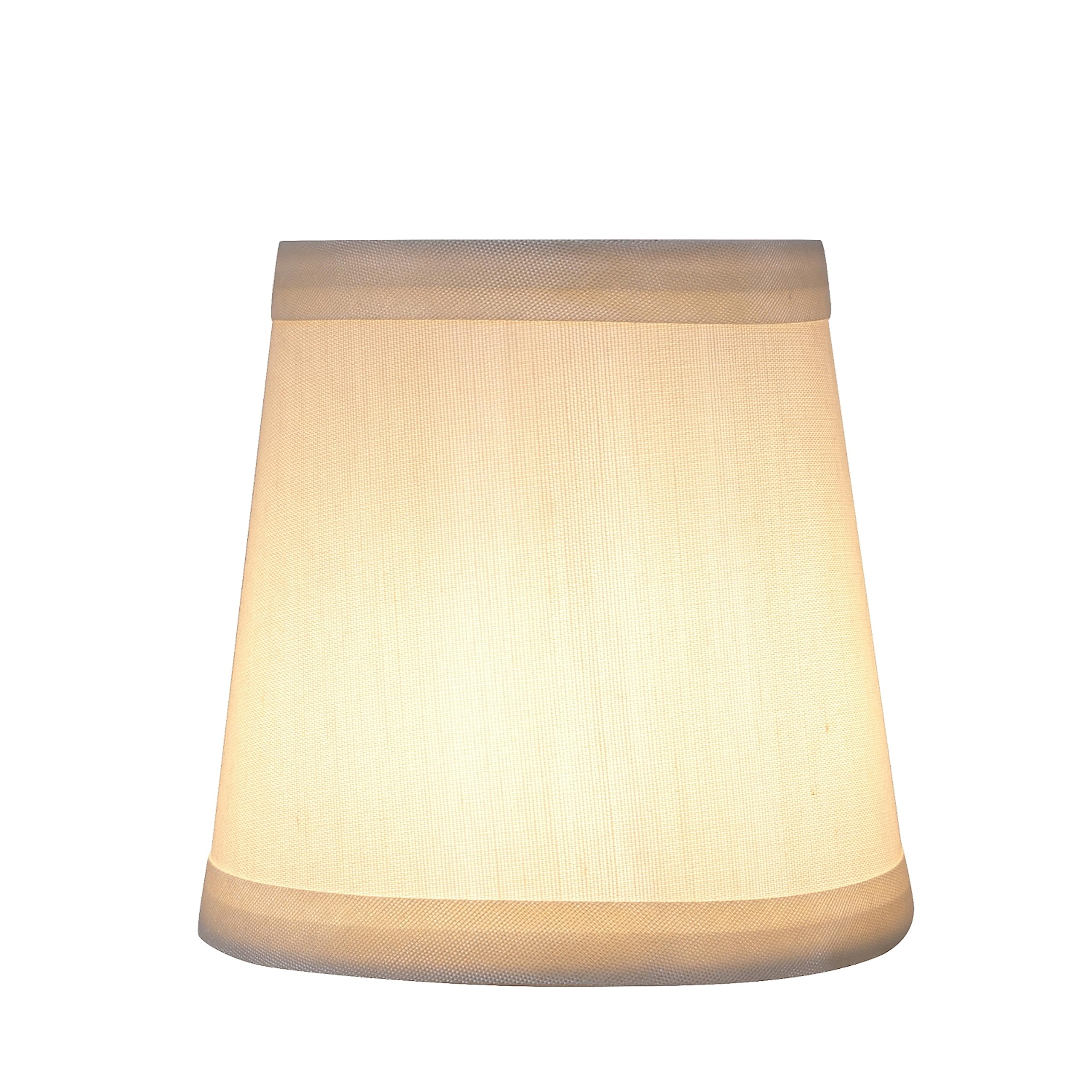 Aspen Creative 32712-2B, Empire Clip-On Chandelier Lamp Shade, Off White, 3&quot; Top X 4&quot; Bottom X 4&quot; Slant Height, Set Of 2