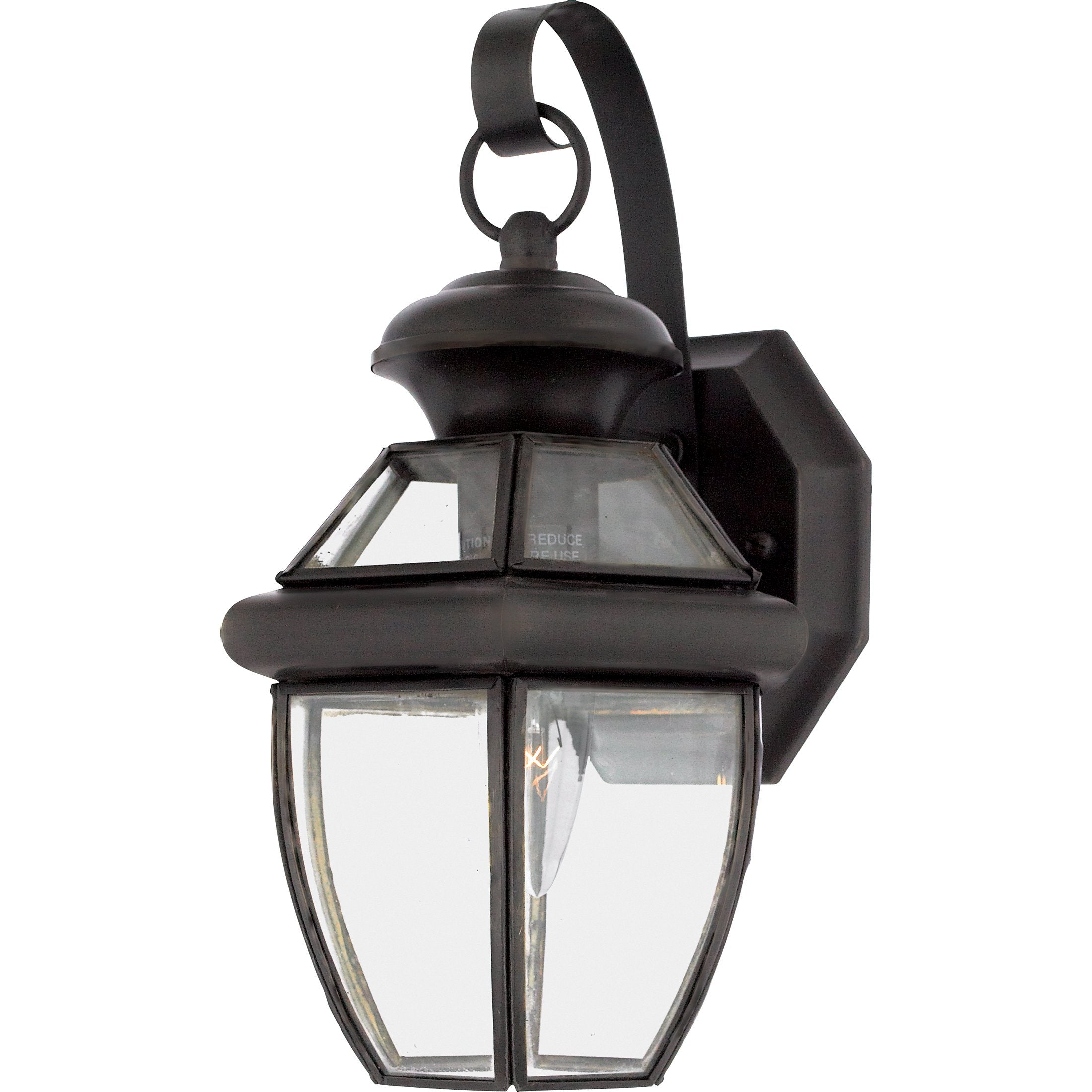 Quoizel NY8315Z Newbury Outdoor Wall Lantern Wall Mount Lighting  1-Light 150 Watt  12 H x 7 W  Medici Bronze
