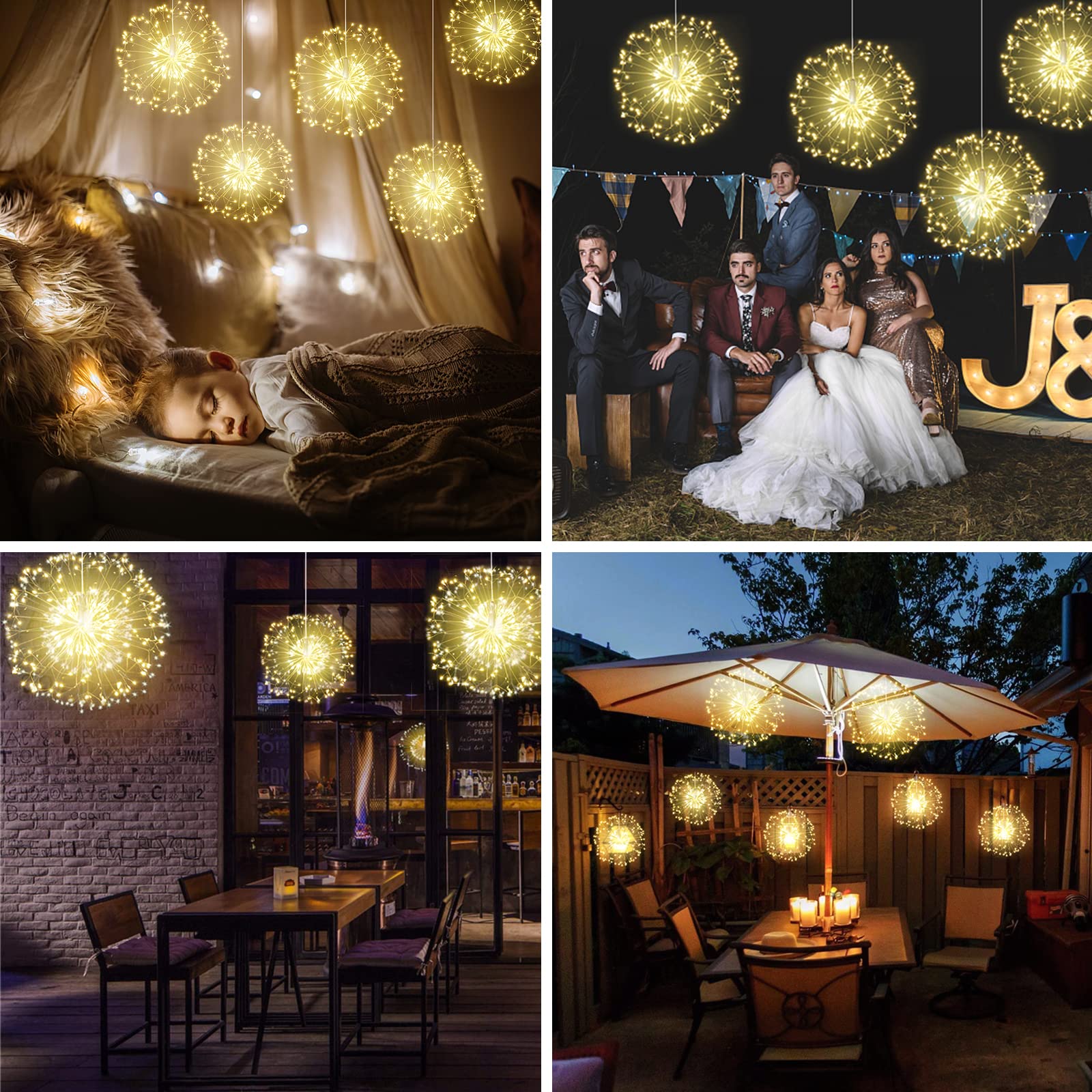 Techip 200Led Warm White Copper Wire String Lights With Remote - Fairy Lights For Indoor/Outdoor