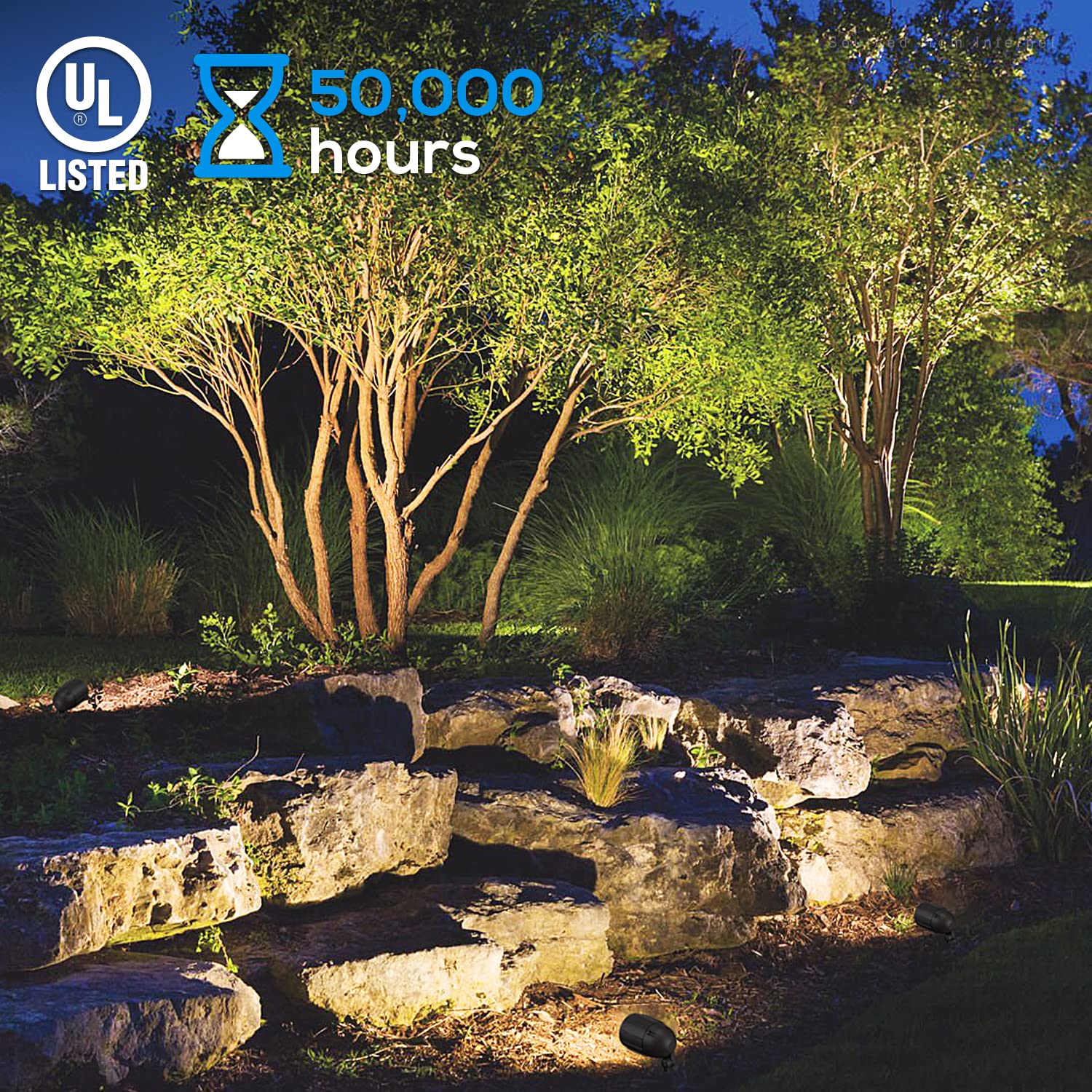 Leonlite 30W Led Bullet Flood Light, 4000Lm 3000K Warm White, 22°Focused Flag Pole Light With Knuckle Mount, Weatherproof, 100-277V Commercial Landscape Light, Ul-Listed