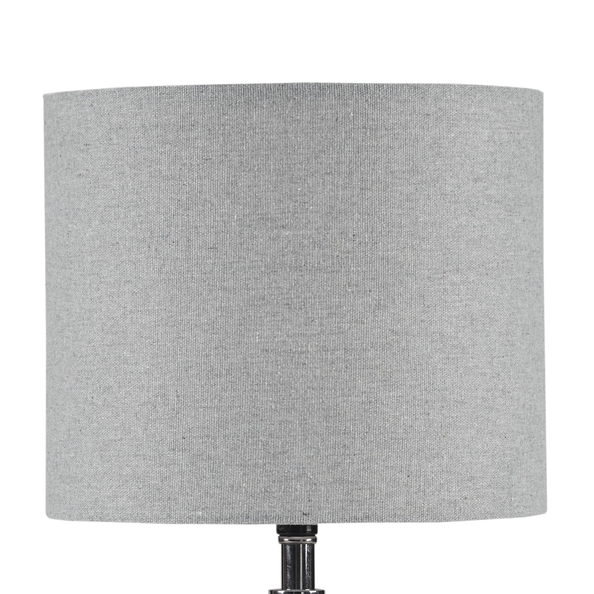 510 Design Nicolo Table Lamp, 2-Tone Ceramic & Woodgrain, 17.35 H, Grey, Nightstand/Desk Lamp, Model 5Ds153-0037