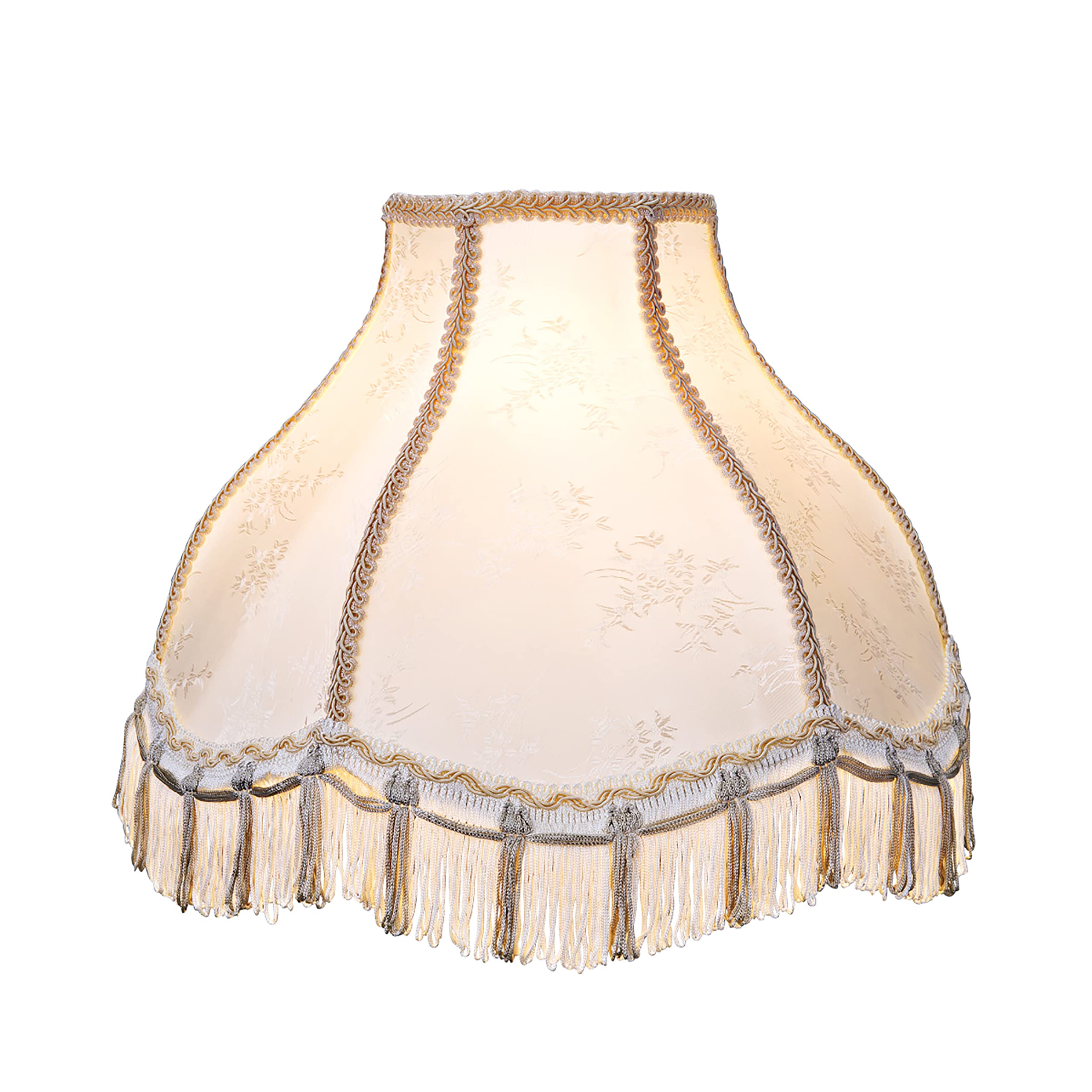 Aspen Creative 30331 Transitional Scallop Bell Shape Spider Construction Lamp Shade In Ivory, 13&quot; Wide (5&quot; X 13&quot; X 9 1/2&quot;)