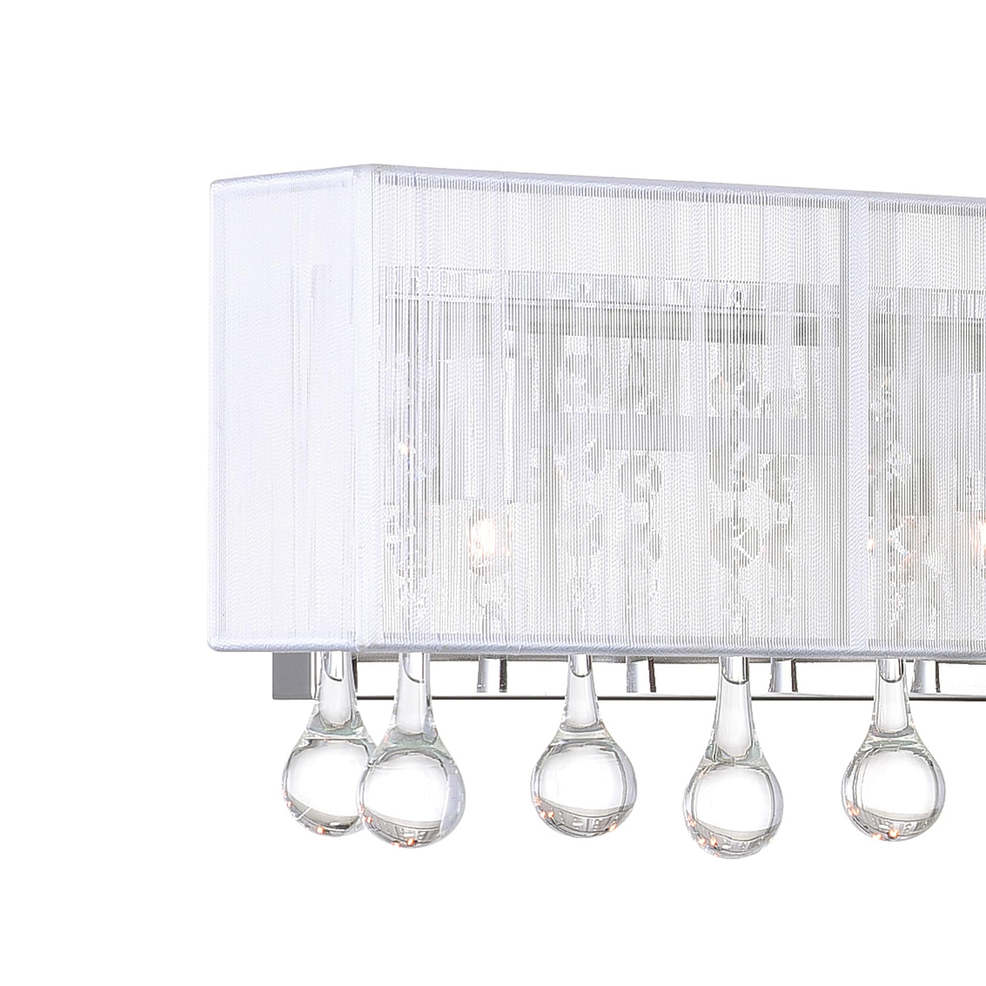 CWI Lighting Water Drop 4 Light Vanity Light with Chrome Finish Fom
