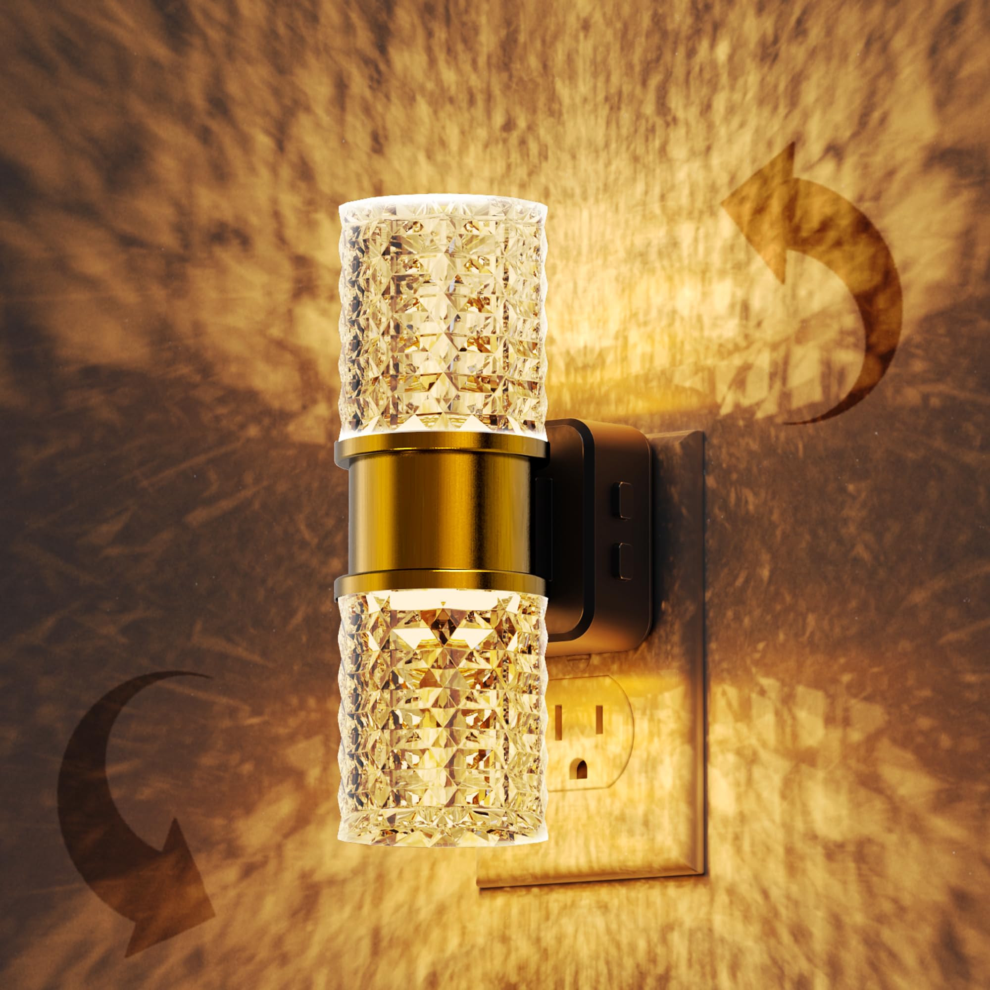 L LOHAS LED Night Light  Dimmable Night Lights Plug into Wall  0-100LM Adjustable Brightness LED Night Light Automatic Night Lights Plug in with Auto Light Sensor  for Bedroom Hallway Home Decor