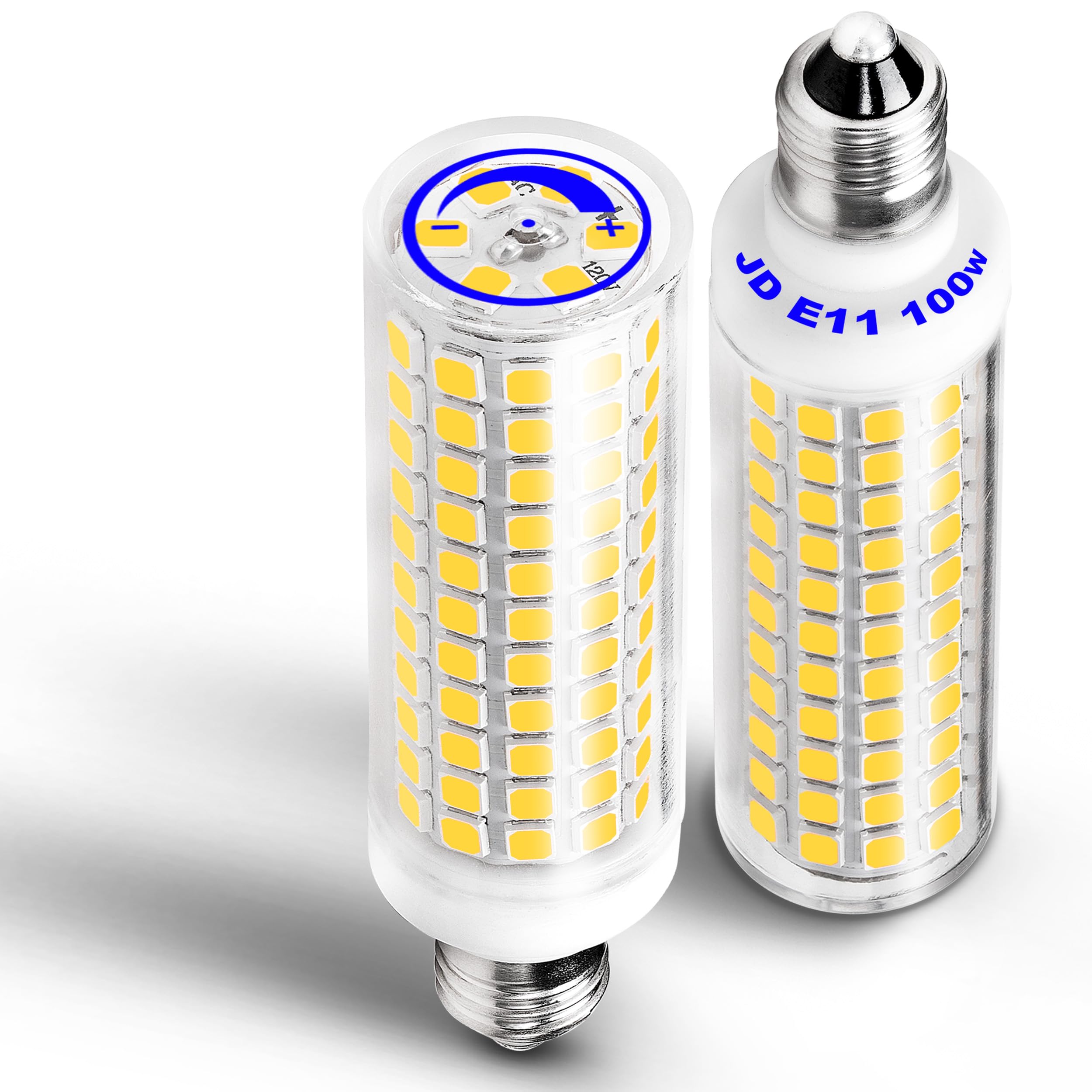 Ziomitus E11 Led Bulbs JDE11 120V 100W Halogen Candelabra Bulbs Equiva Dimmable T3 T4 Mini Base 4000K Natural White 10W 1000 LM E11 for Chandeliers Candelabra Ceiling Fan  Table Lamps 2Pack