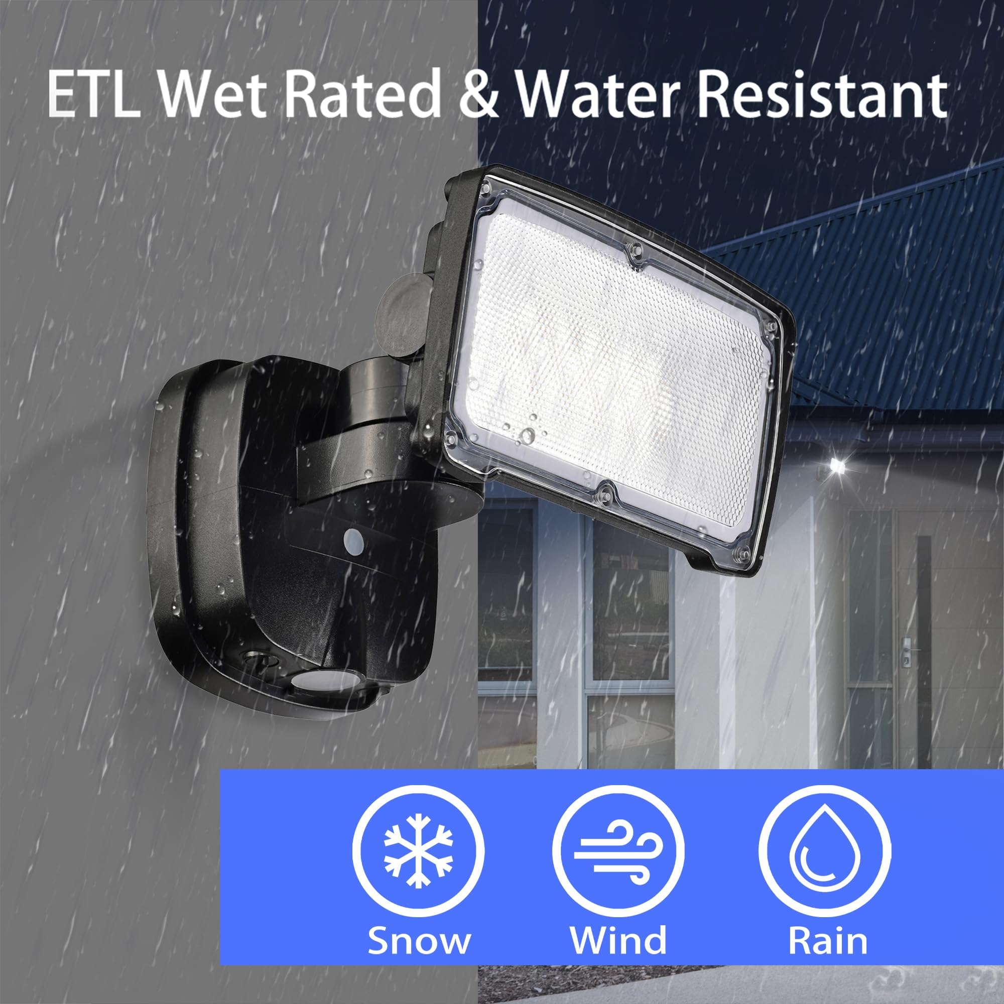 Awsens 26W Flood Lights Outdoor, Cct Integrated Led Security Light Fixture, 1 Head Exterior Led Outdoor Light With Dusk To Dawn