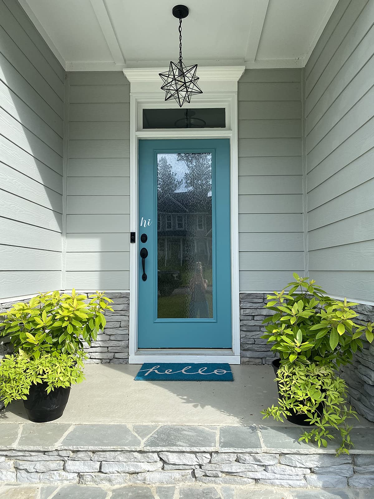 16'' Large Moravian Star Pendant Light Clear Glass Hanging Star Lights On Chain