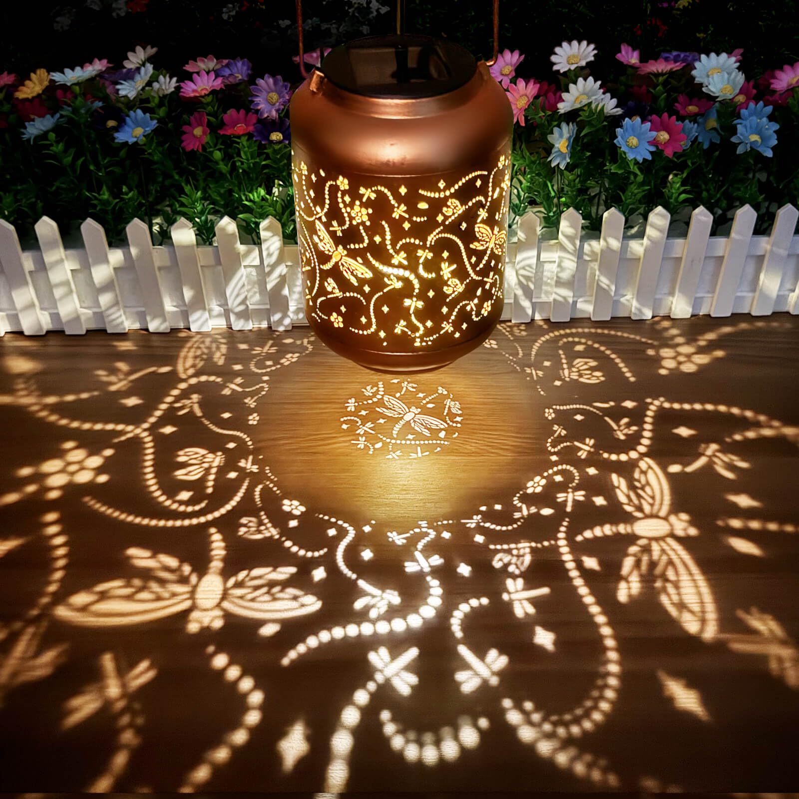 Solar Lanterns, Solar Powered Outdoor Lanterns Waterproof, Dragonfly Hanging Lantern Lights Waterproof Led Decorative Garden Light - Outdoor Garden Decoration For Patio, Yard, Pathway, Landscape