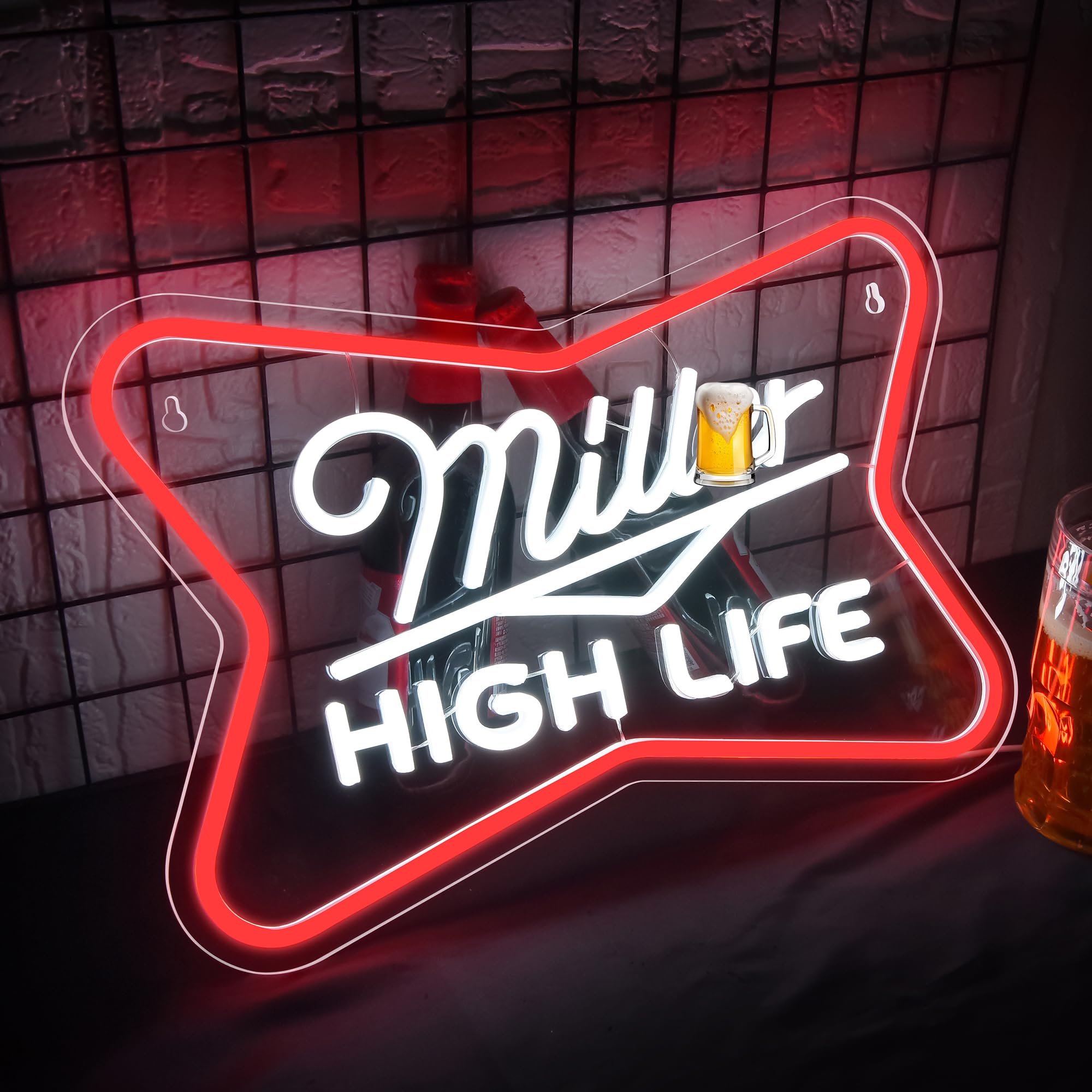 malt-inspired Neon Sign For Wall Decor malt-inspired Led Neon Lights For Home Bar Man Cave Garage Pub Bar Party Game Room Hotel Bedroom Birthday Gifts Usb Powered(Xd-270)