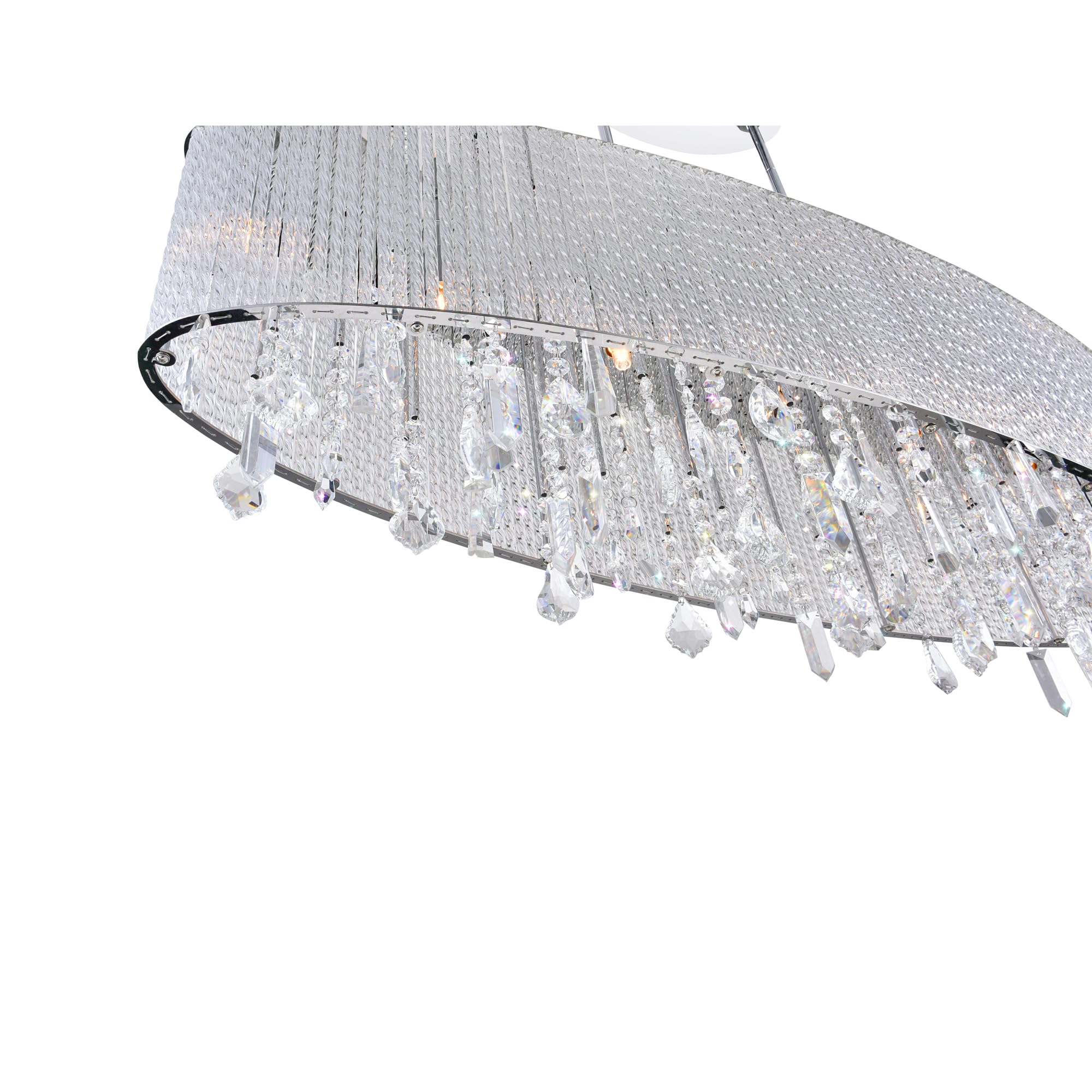 CWI Lighting Benson 7 Light Drum Shade Chandelier with Chrome Finish Fom