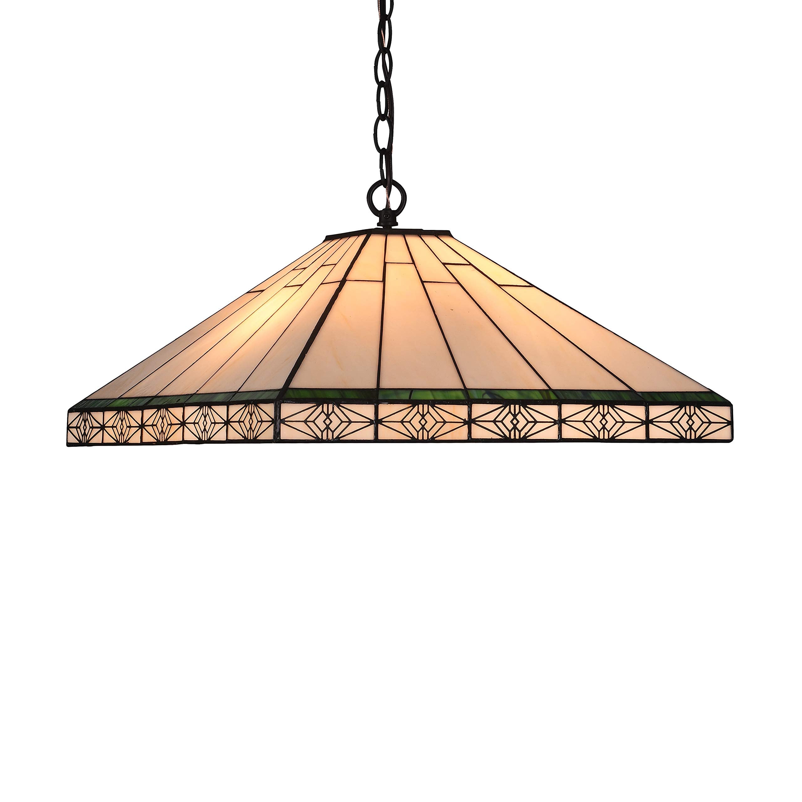 Chloe Hanging Pendant Light, Metal, Model CH3T318IM18-DH2, Yellow, Green and Black