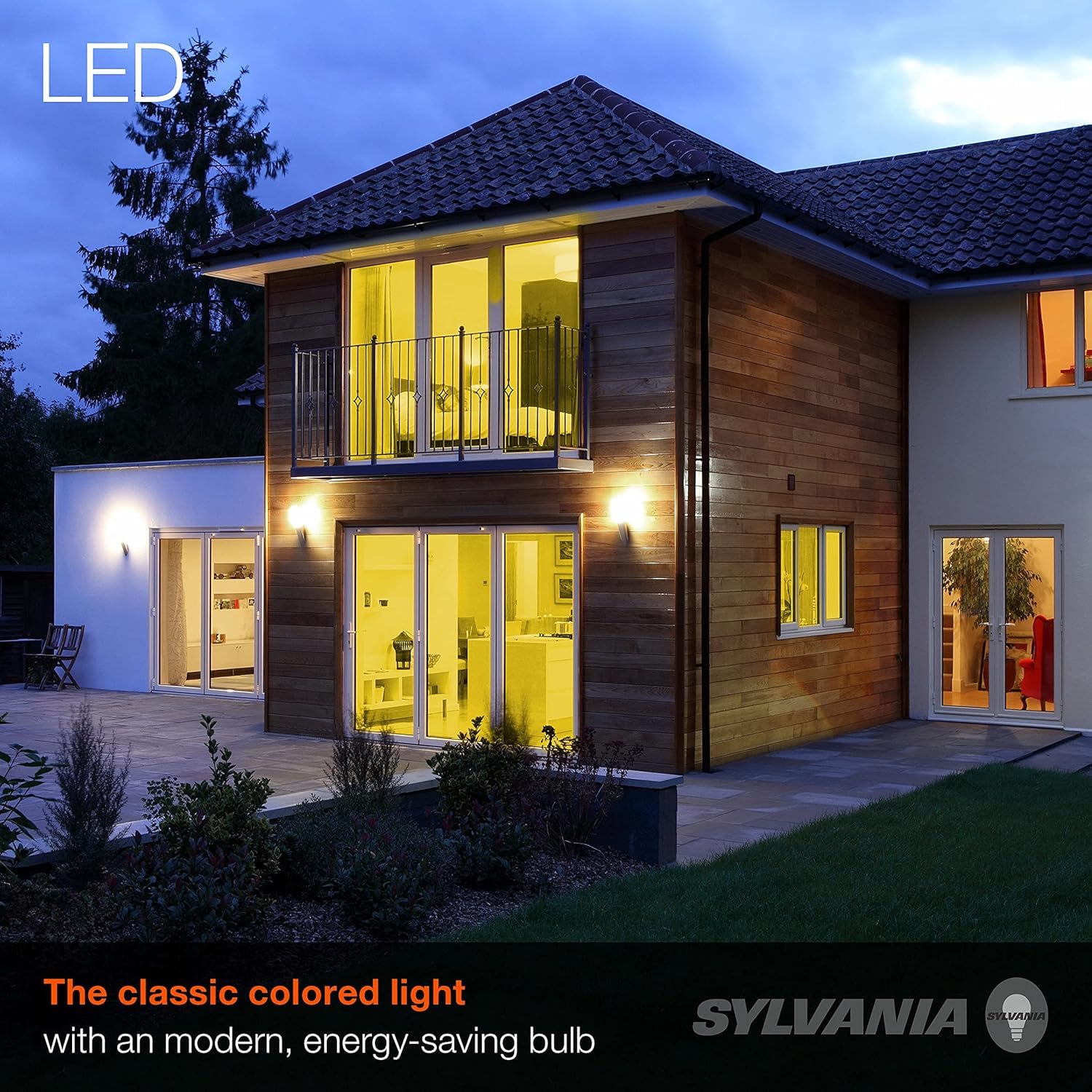 Ledvance Sylvania A19 Dimmable Yellow Glass Filament Light Bulb, 4.5W, E26 Base, 1 Pack