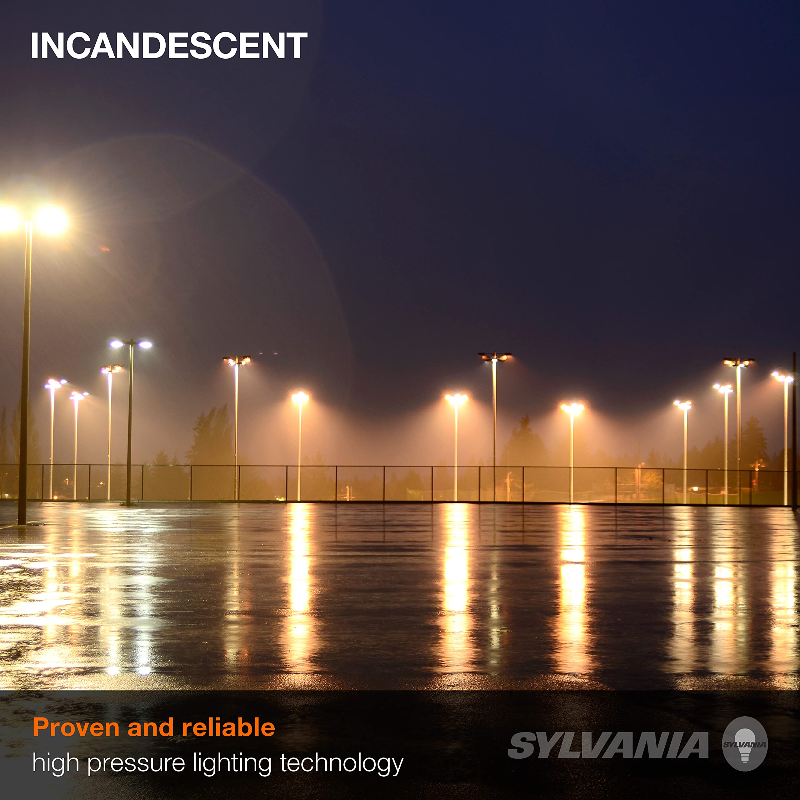LEDVANCE SYLVANIA Lumalux High Pressure Sodium Light Bulb, 70W, Clear, 4000 Lumens, ED17, Model 67504