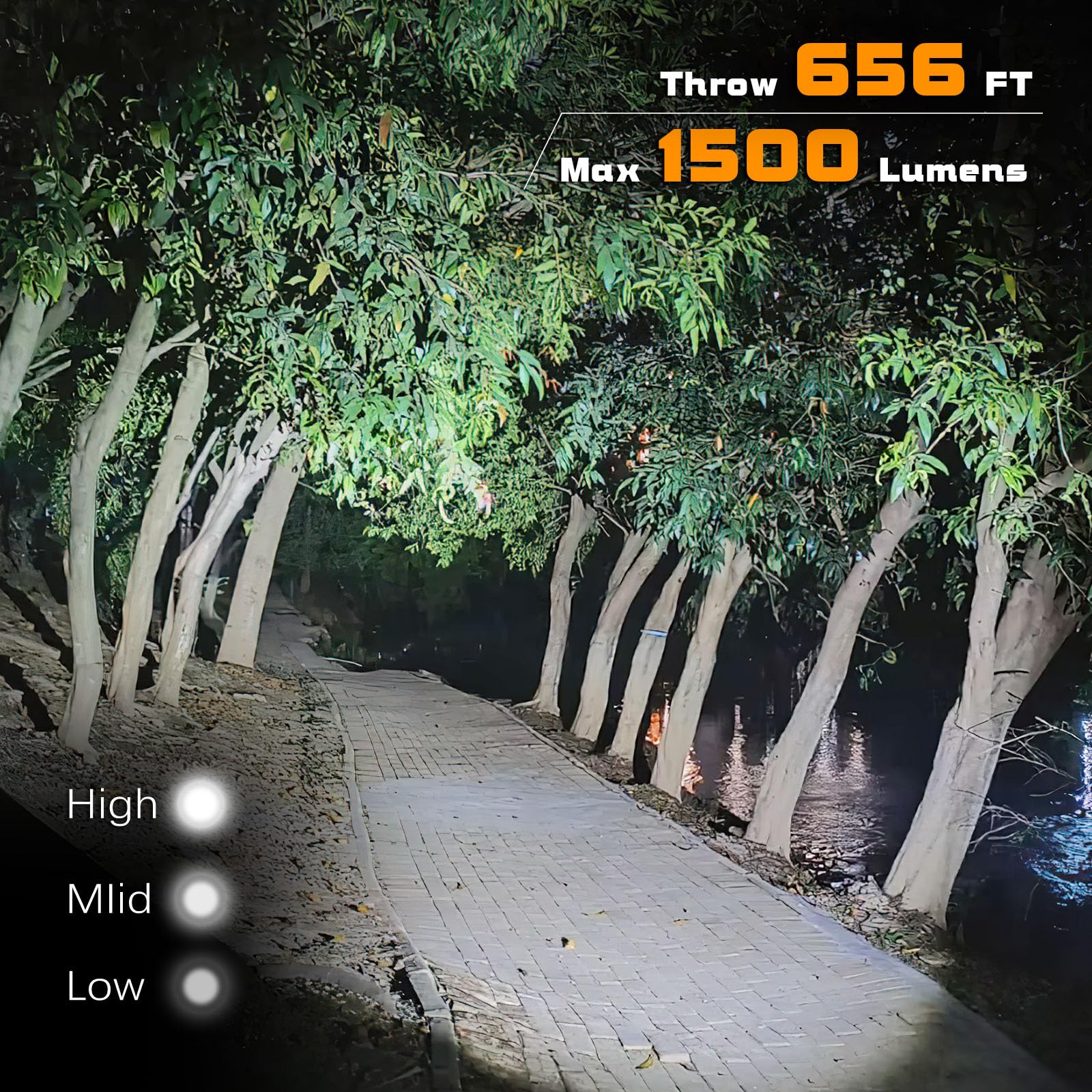 VTIGER T2A Compact EDC Flashlight,1500 High Lumens AA Rechargeable LED Flashlight, Super Bright Small Tactical Tail Switch Pocke