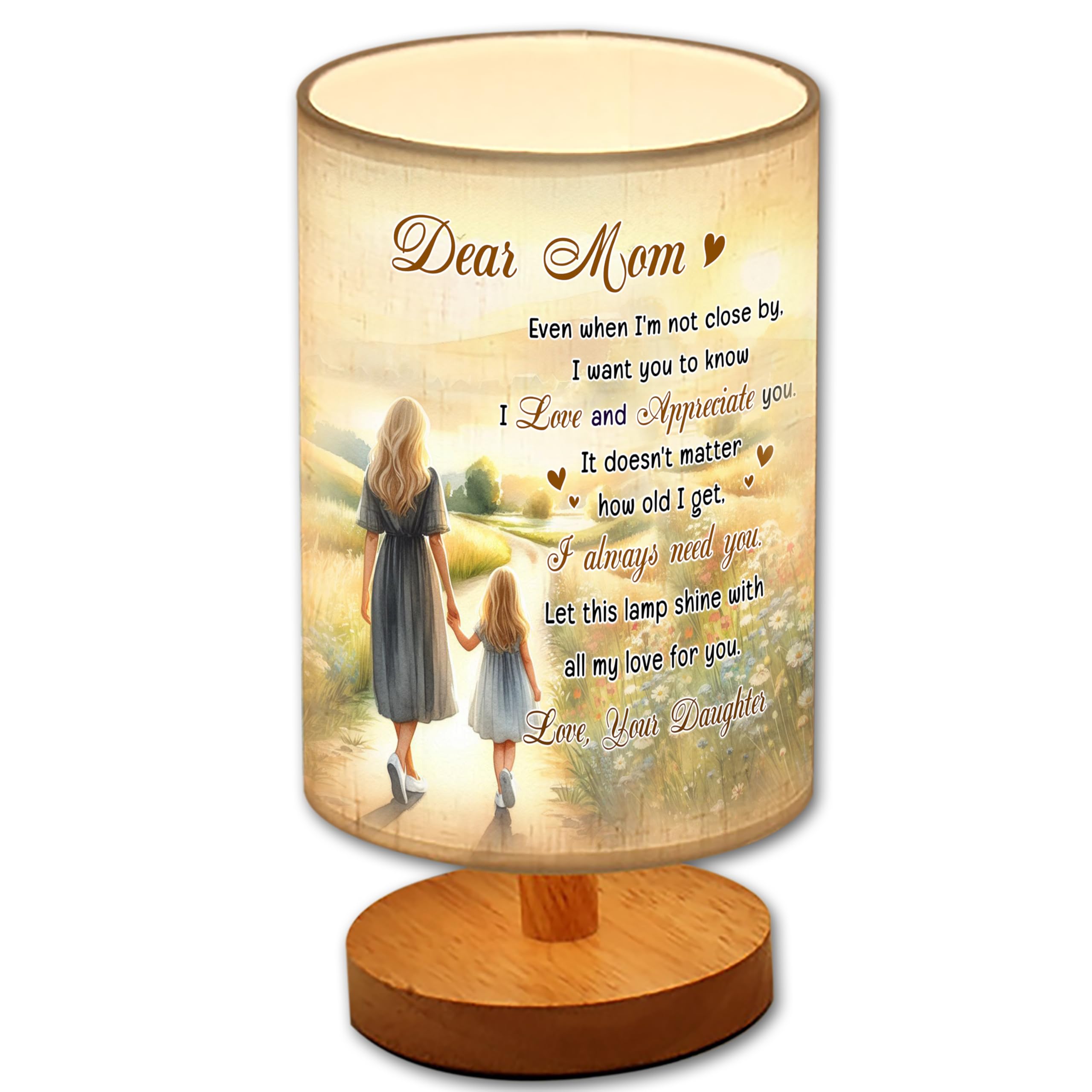 Mom Table Lamp Mother'S Day Gifts For Mom From Daughter, Mother Daughter Lamp Tnt12