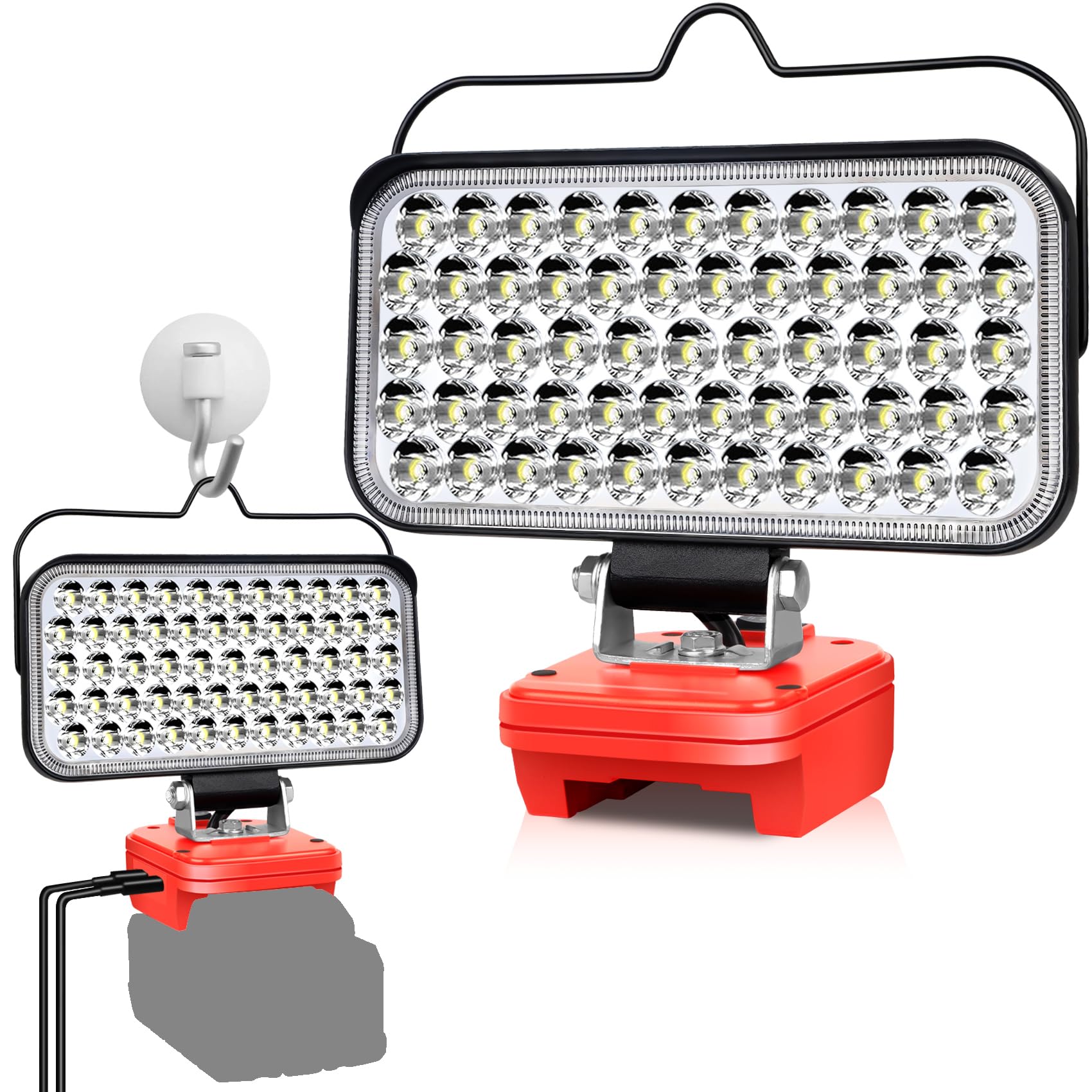 Cordless LED Work Light for Milwaukee 18V Battery 174W 6800LM M18 Flashlight,Portable Flood Light,Battery Light with Low Voltage