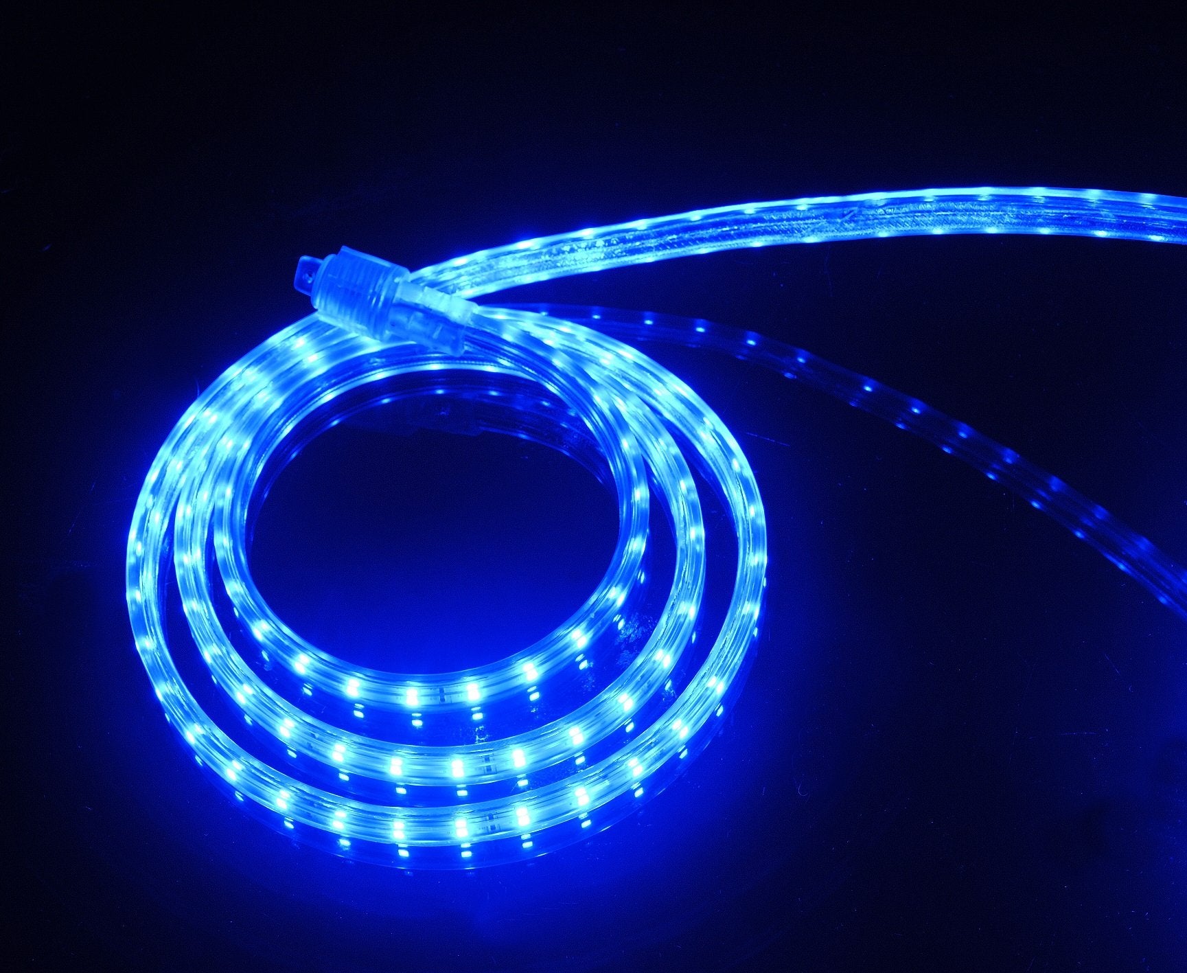 CBConcept UL Listed, 6.6 Feet, 720 Lumen, Blue, Dimmable, 110-120V AC Flexible Flat LED Strip Rope Light, 120 Units 3528 SMD LEDs, Indoor Outdoor Use, Accessories Included, Ready to use