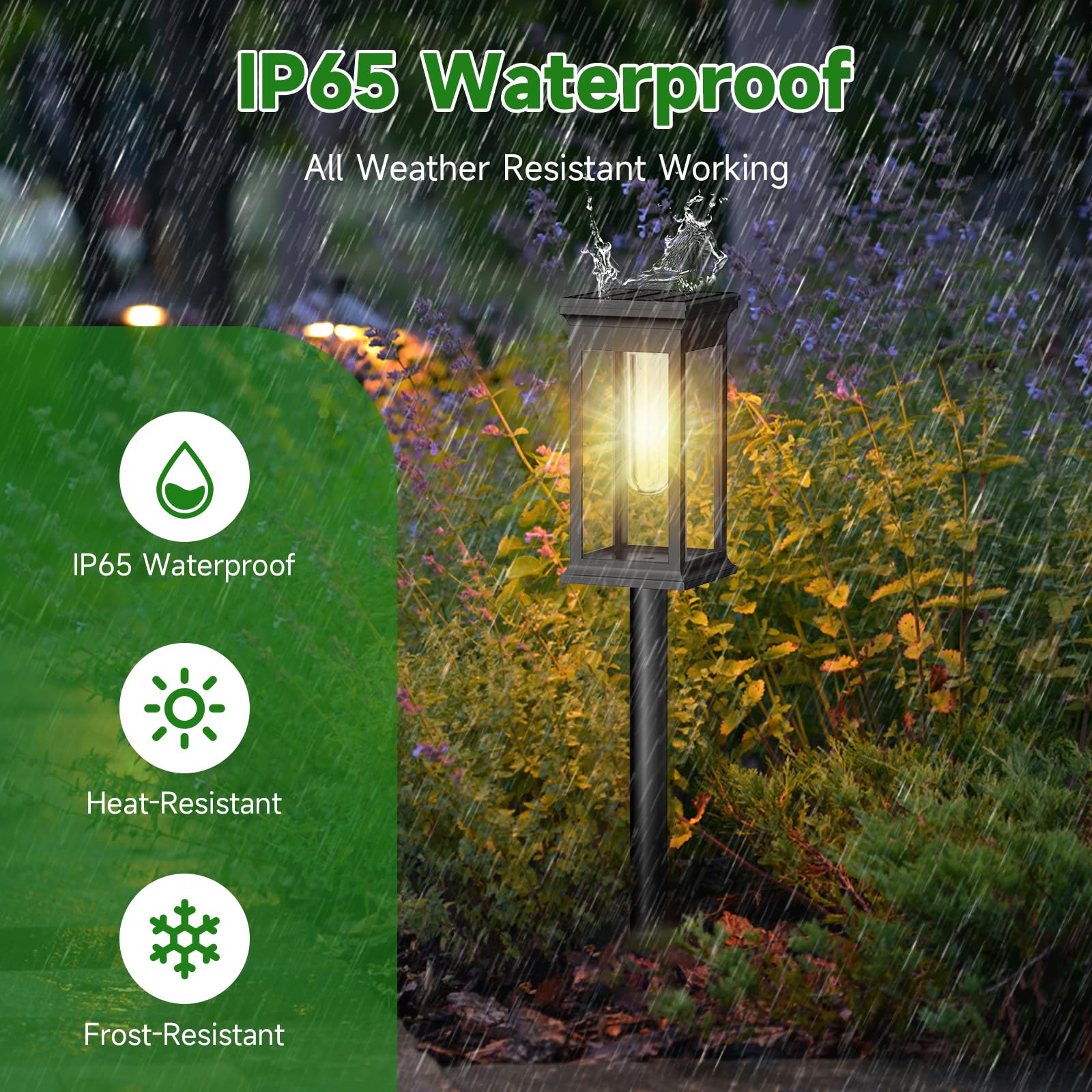 Niows Solar Pathway Lights Outdoor Waterproof - 12 Pack Bright Solar Powered Garden Lights With Auto On/Off  Ip65 Led Landscape Lighting For Walkway Patio Lawn Yard Decor