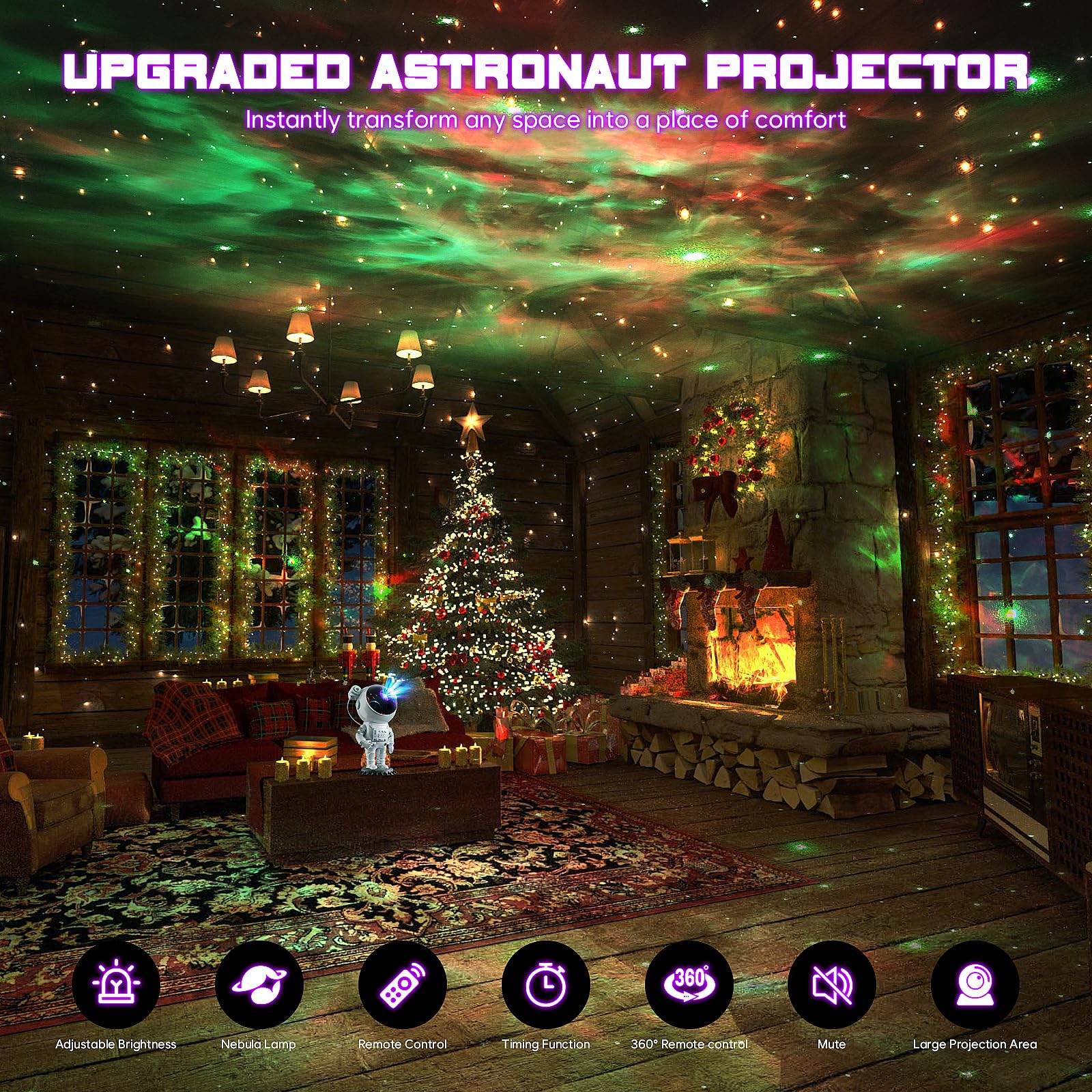 Astronaut Projector, Led Starry Sky Galaxy Projector, Night Light With Remote Control & Timer, Star Light Projector With Nabula