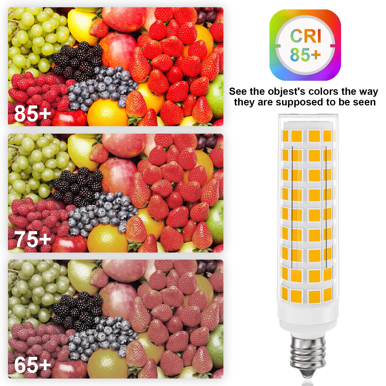 Dumiloo E11 Led Bulb Dimmable, 100 Watt Halogen Equivalent, 10W Warm White 3000K, T3 T4 Mini Candelabra Base, Jde11 120V 100W Fo