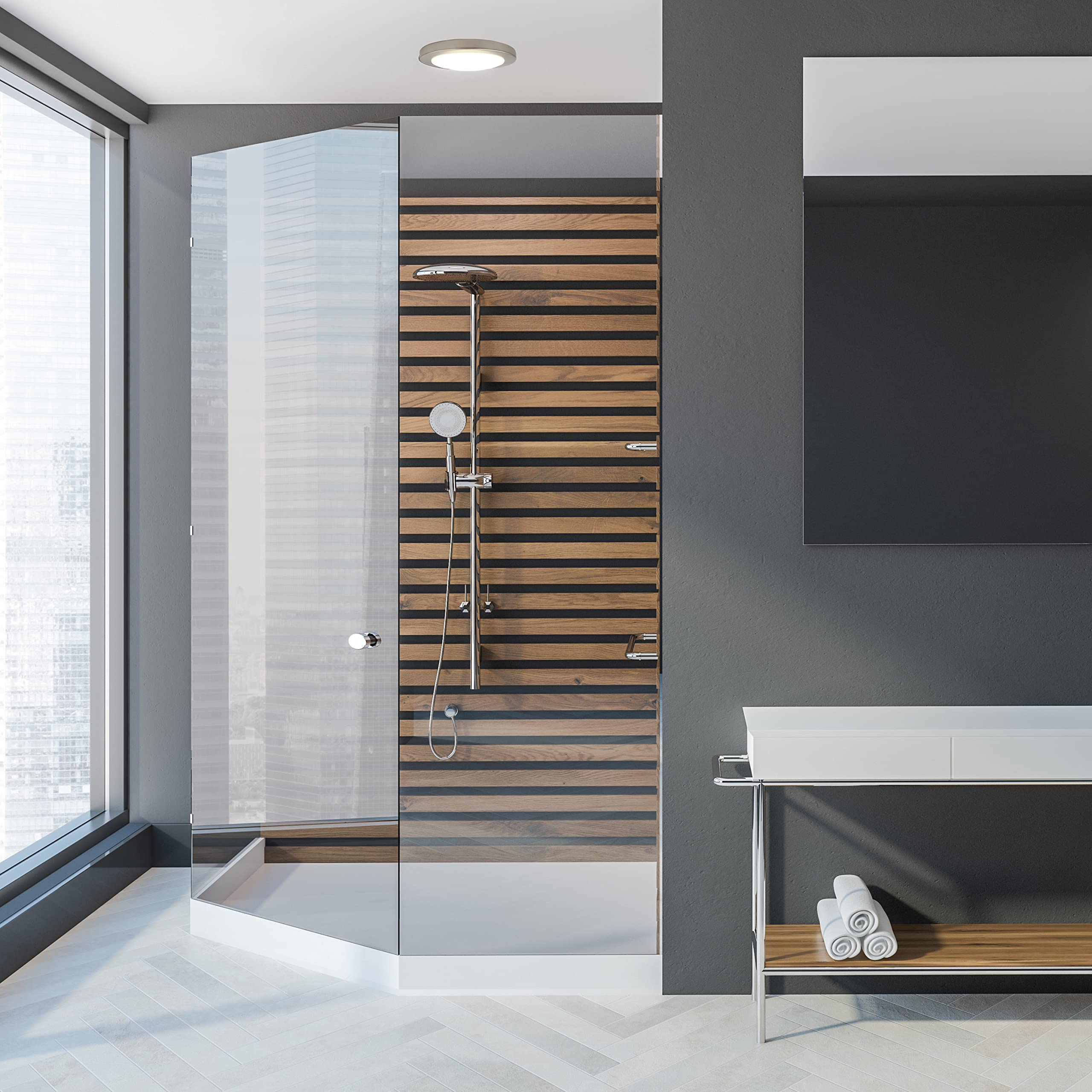 Design House Paxton Modern LED Disk Light Flush Mount, Dimmable, Aluminum, Narrow Ring, Brushed Nickel, Model 588152