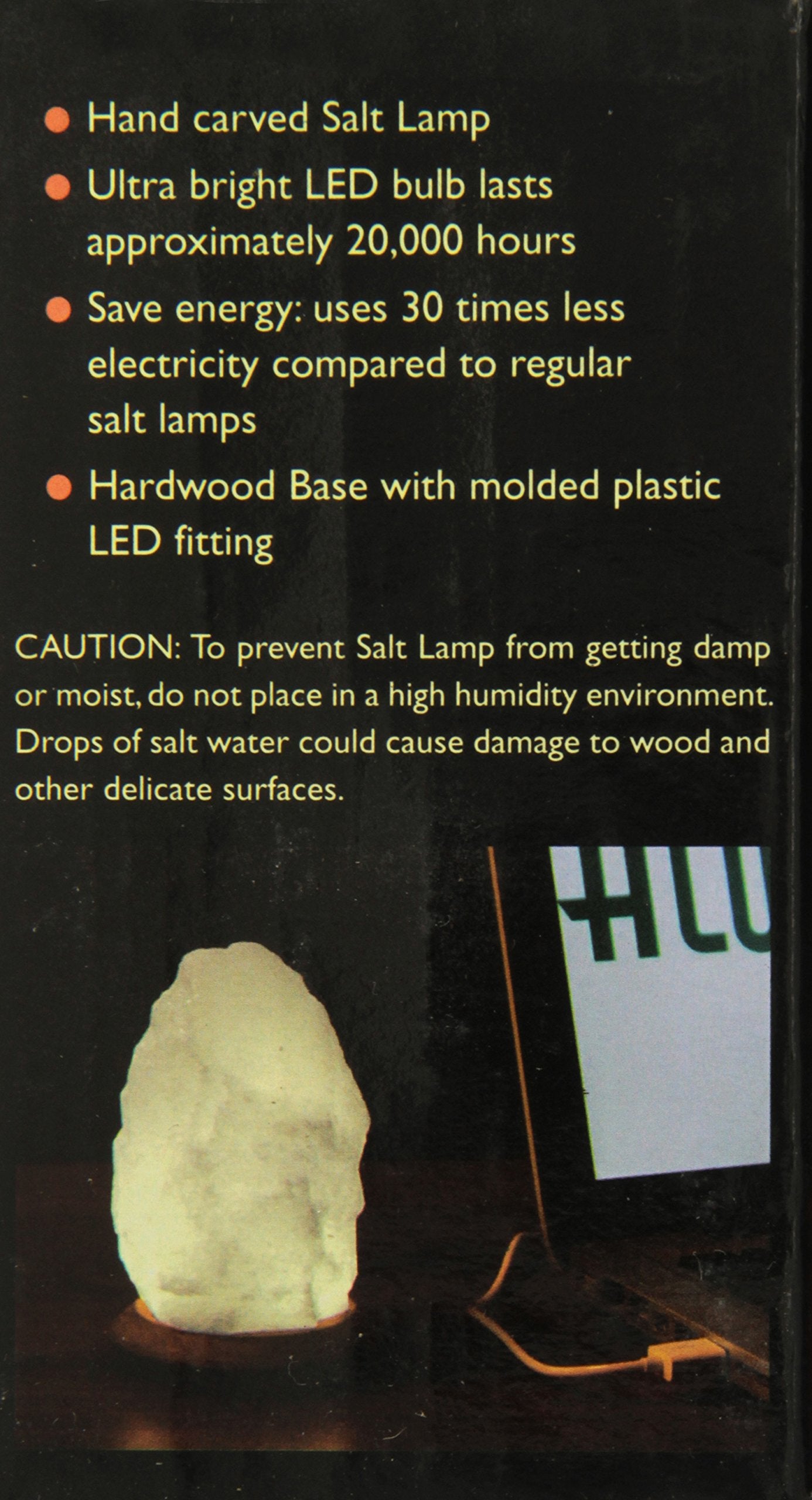 Aloha Bay Himalayan Salt Lamp, 4 Inch, White, USB, Model 1248152, Himalayan Rock Salt