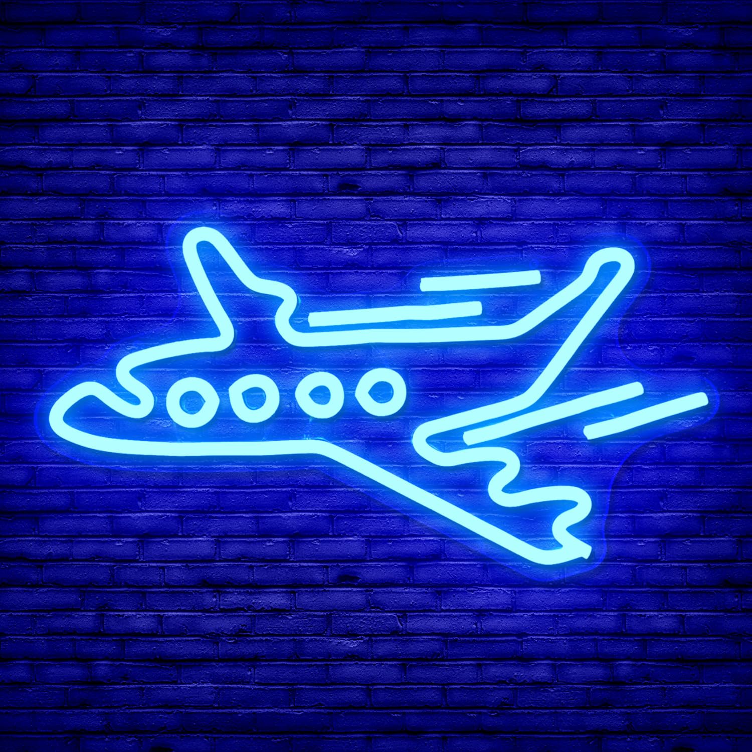 Airplane Neon Sign for Wall Decor Dimmable Led Airplane Neon Sign for Boys Room Airplane Neon Light Signs Light Up Sign for Kids