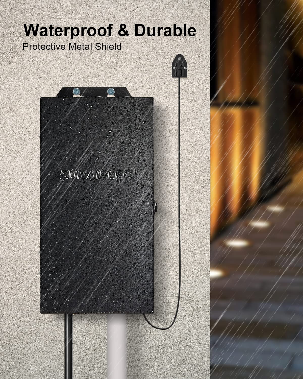 Suraielec 300W Low Voltage Landscape Transformer With 2 Independent Outputs, Indoor Outdoor Light Transformer With Timer And Pho