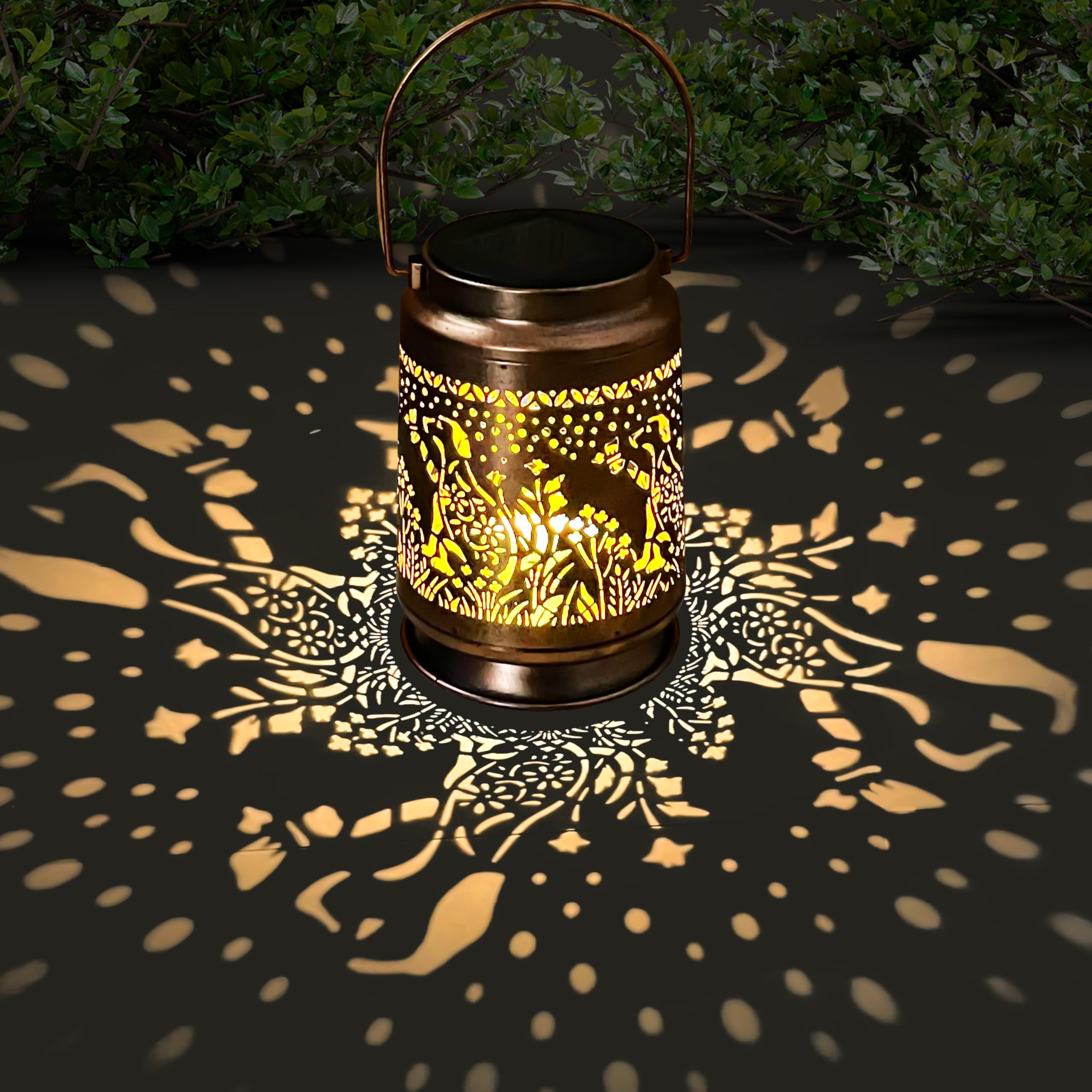 KY&BOSAM Solar Lanterns Pet Dog Memorial Lantern Outdoor Waterproof Metal Solar Light Dog Memorial Gifts, Pet Loss, Pet Sympathy