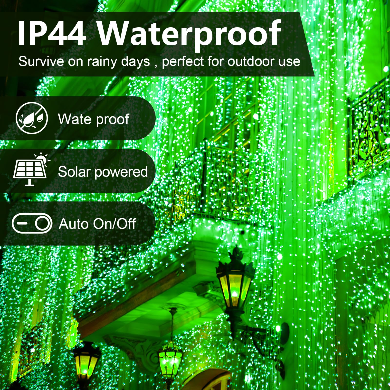 2 Pack 200 Led Solar String Lights St Patricks Day Decorations, 85.2Ft 8 Modes Solar String Lights For Outside, Waterproof And Solar Powered Outdoor String Lights For Holiday Garden Tree Party (Green)