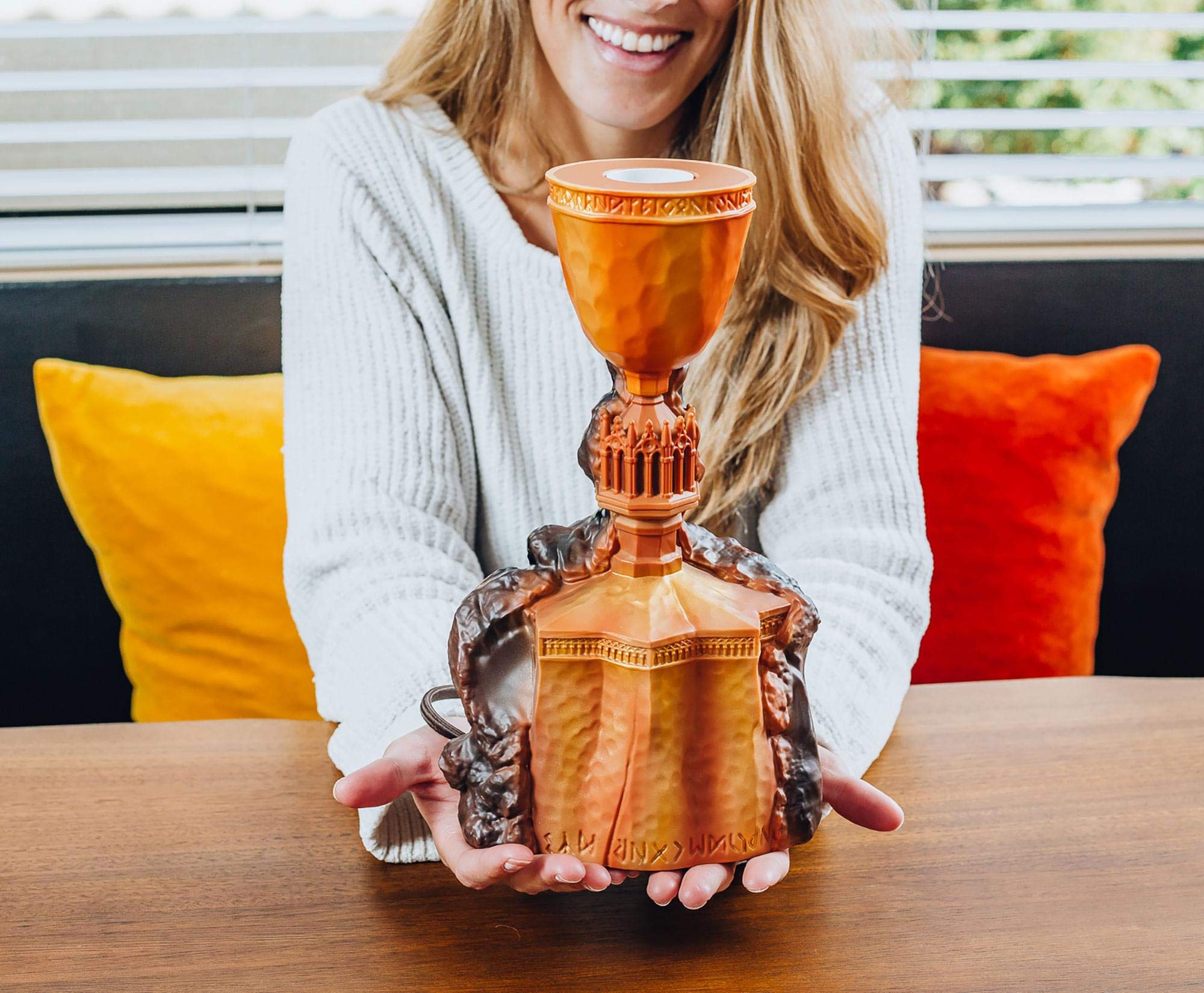 Ukonic Harry Potter Goblet Of Fire Table Lamp | Official Wizarding World Collectible | Home Decor And Room Essentials | Led Mood Light, Standing Desk Lamp | 12 Inches Tall