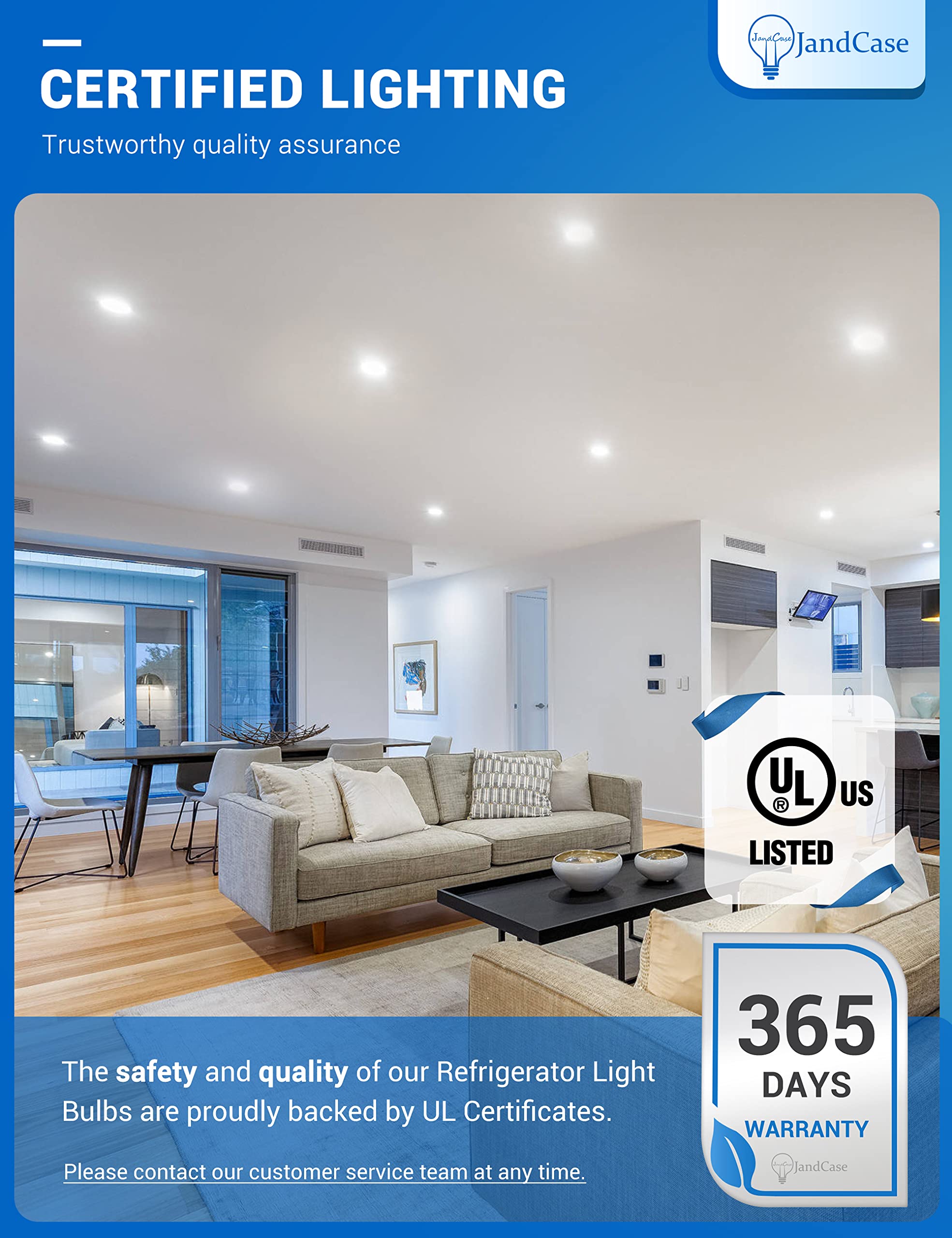 Jandcase Br30 Led Flood Light Bulbs, Dimmable 11W (65W Equivalent), 5000K Daylight White, E26 Base, 6 Pack, Ul & Energy