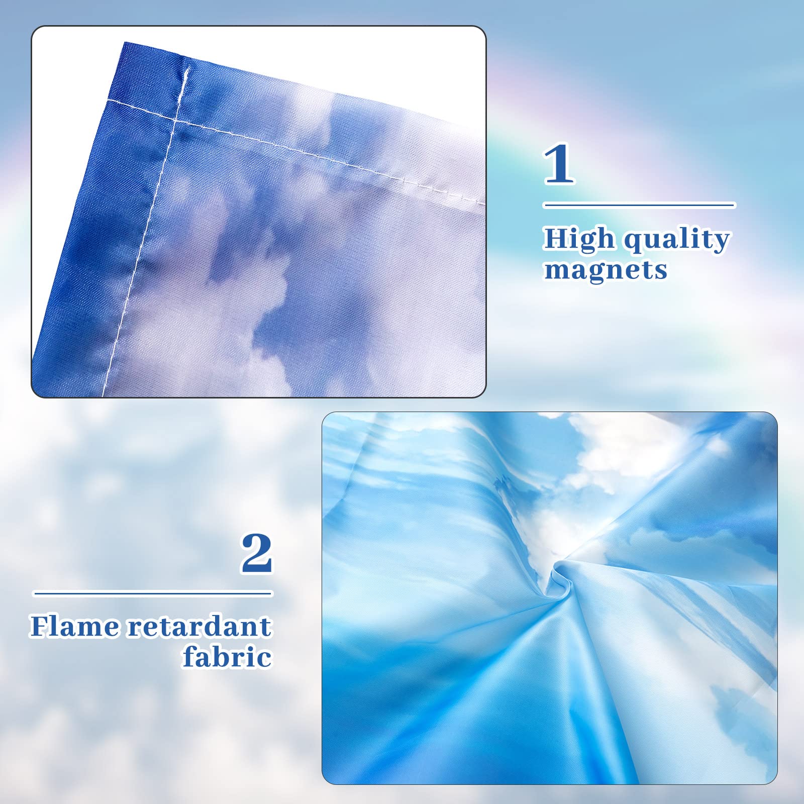 Hortsun 4 Pack Fluorescent Light Covers 4 X 2 Feet Magnetic Light Cover For Drop Ceiling, Fluorescent Ceiling Shade Filters For
