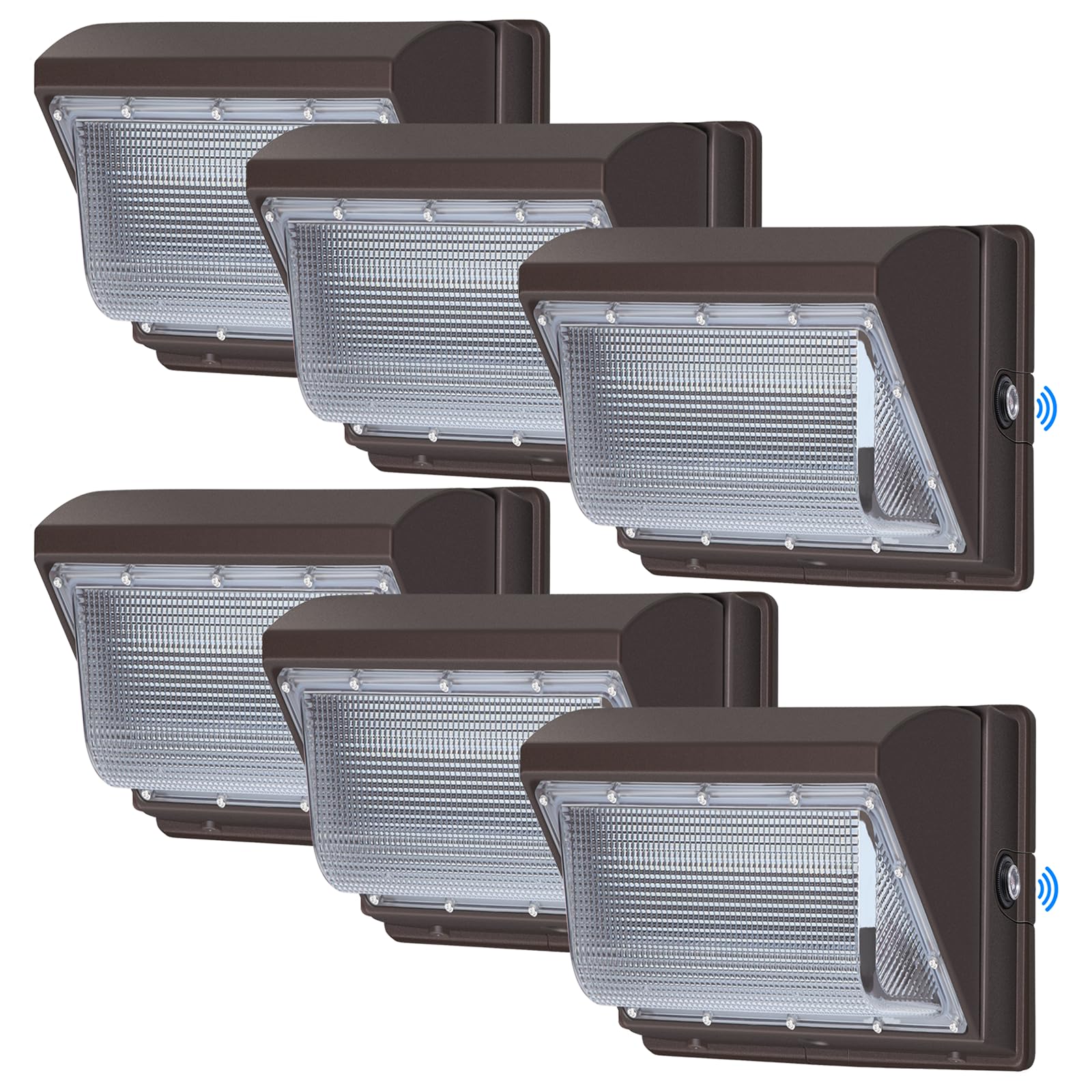 Tomourd 120W Led Wall Pack With Photocell  5000K 15840Lm Dusk To Dawn Lights Security Switch Control Outdoor Wall Light  Commercial Waterproof Rust-Proof Outside Lighting For Barn Shop Garage 6 Pack