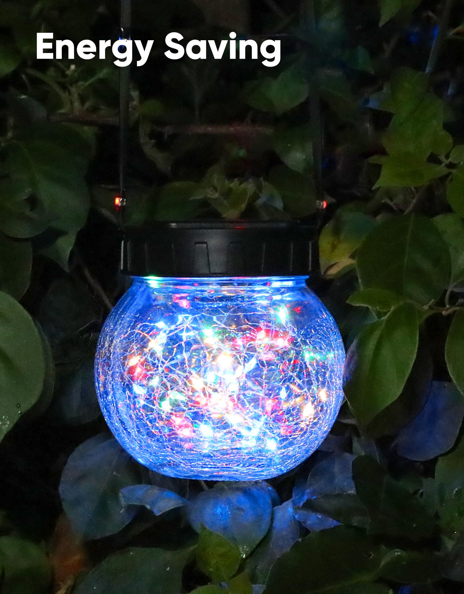 Partphoner Solar Lights Outdoor Waterproof 12-Pack  Solar Powered Hanging Lantern  ed Glass Hanging Globes For Yard Decor Christmas Decoration  Shepherd Hook  Garden Tree Ornaments  Rgb