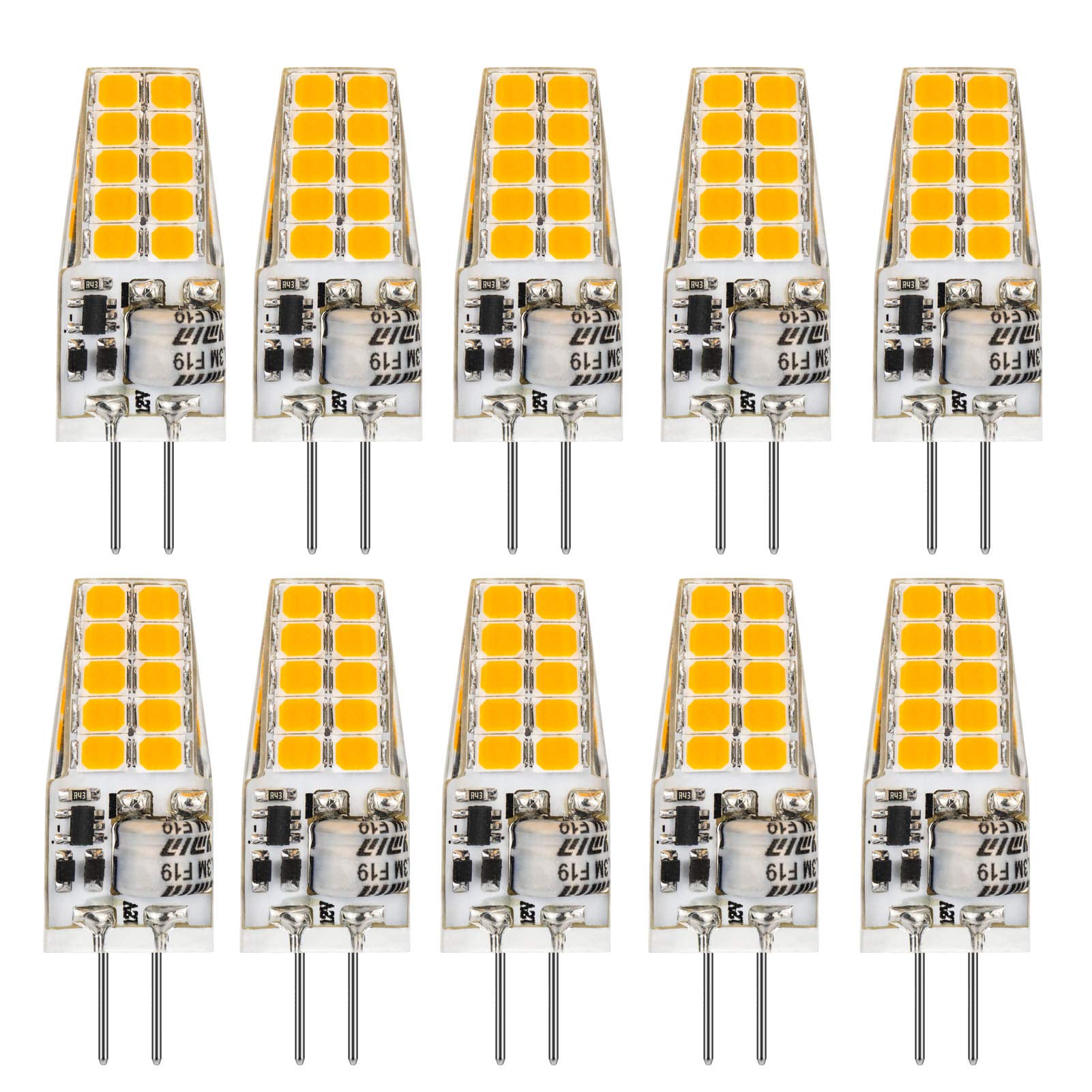 Baoming G4 Led Bulb 12V 3.5W Jc Bi-Pin Base, 20W-35W T3 G4 Halogen Equivalent, 2700K Soft Warm White, No-Flicker 350Lm, Chandeli