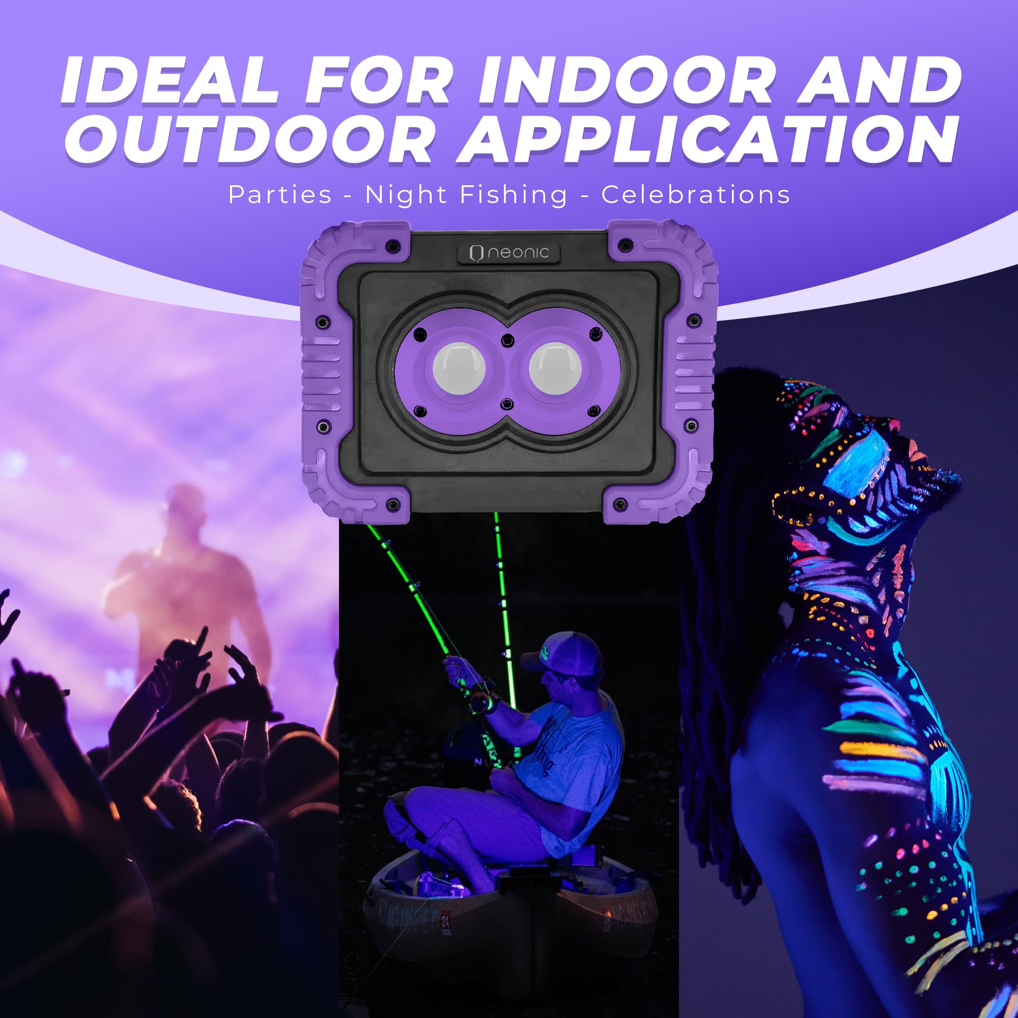 Neonic Rechargeable Uv Led Black Light, Newer Model, 2 Pack (2)