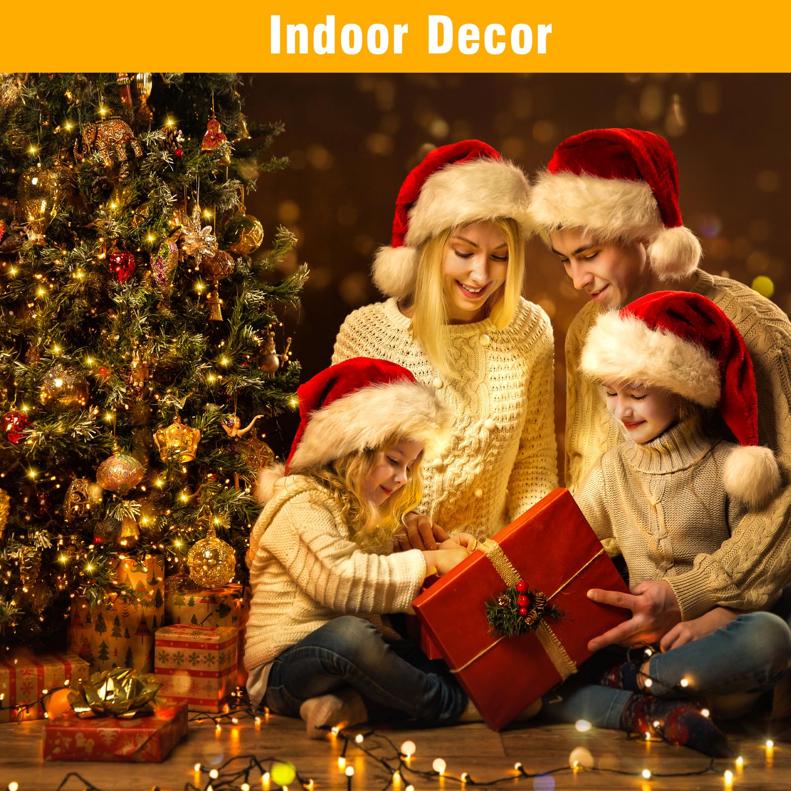 Nisocy 100FT LED String Lights - Waterproof Warm White Fairy Lights, Model YP0287US for Outdoor, Patio, Garden, Wedding Decor
