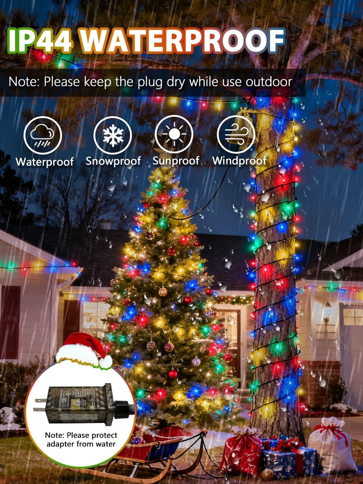Voice Controlled Christmas Lights With Remote  264 Ft 800 Led String Lights Indoor Outdoor With 12 Modes 3 Timers  Dimmable Twinkle Light Plug In Waterproof For Xmas Tree Party Decor  Multicolor