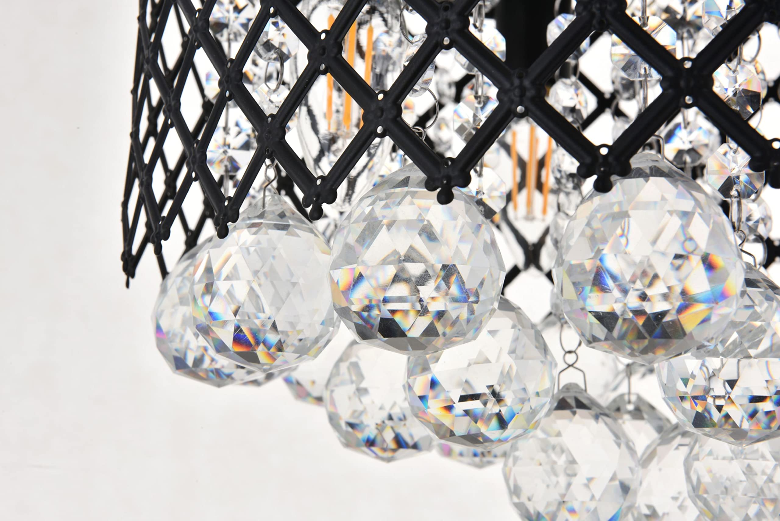 Elegant Lighting LD5010F13 Tully 4 Light 13-1/2'' Wide Flush Mount Ceiling Fixtur  Chrome