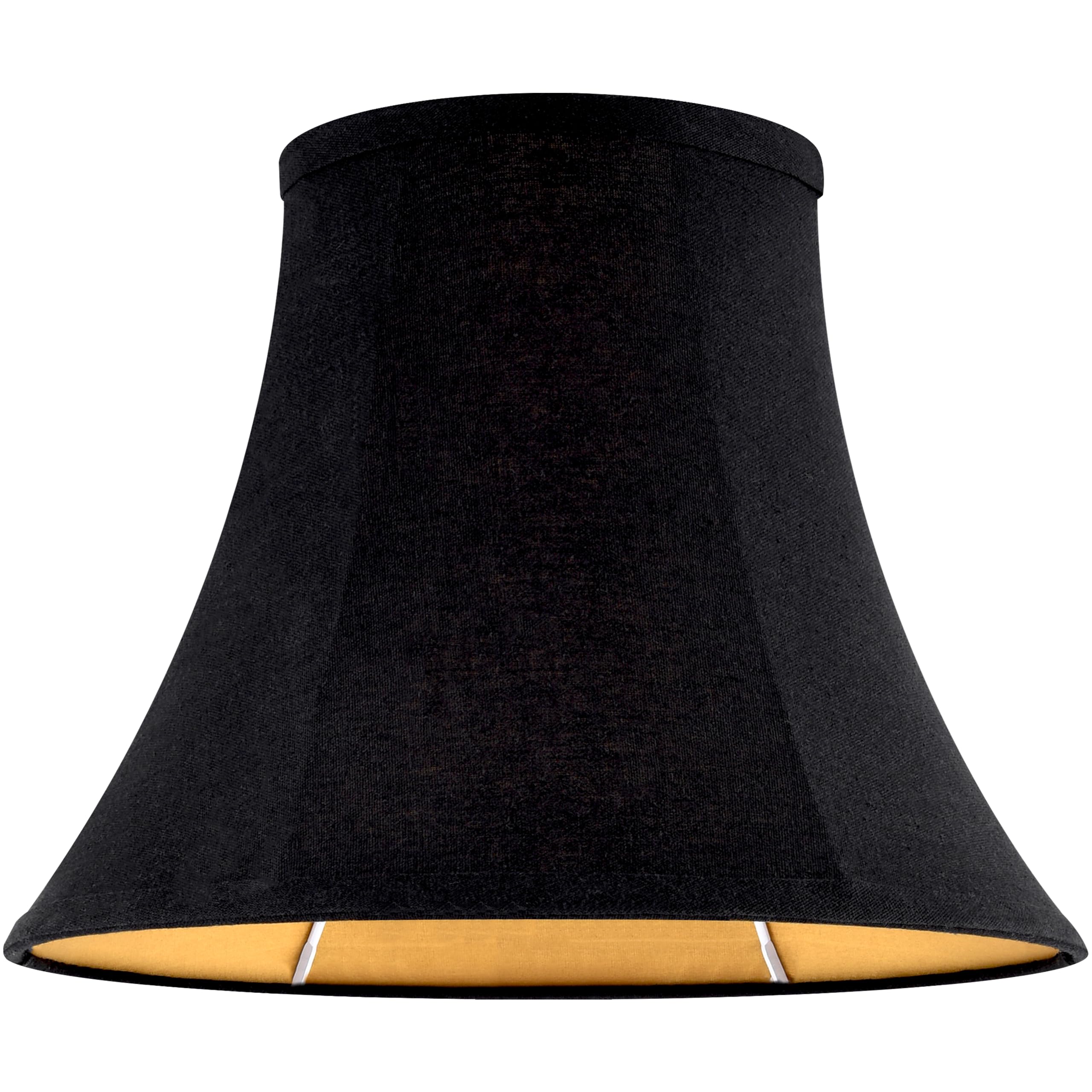 Jerhous Black Bell Lamp Shades Set Of 2 Medium Lampshade 6.7Top X 13Bottom X 10High(Spider) Traditional Lamp Shades For Ta