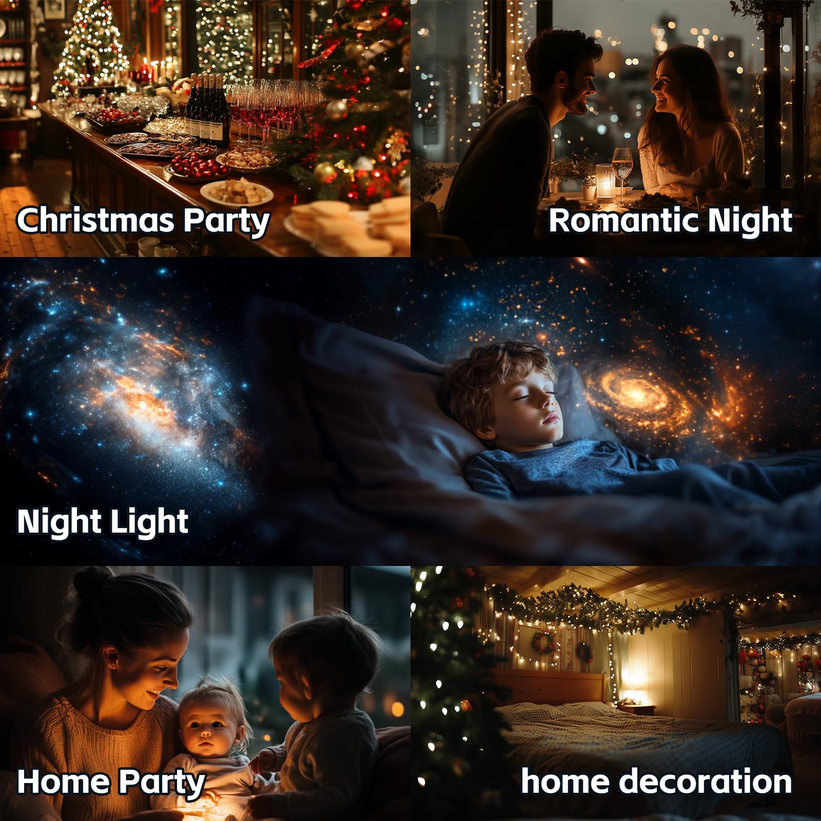 Zarkeet Christmas Projector Lights Indoor/Outdoor, Led Lights Projector For Christmas Decorations, Holiday Projector For Christm