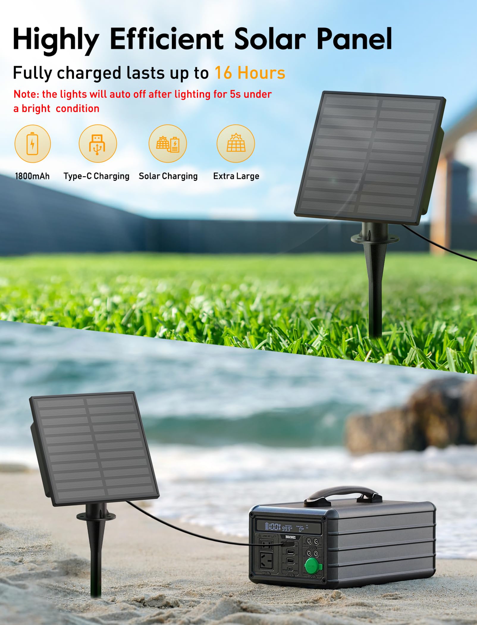 Brightown Solar String Lights Outdoor Waterproof With Remote Cable Ties And Hooks, 38Ft Patio Lights With 15 Led Shatterproof Bu