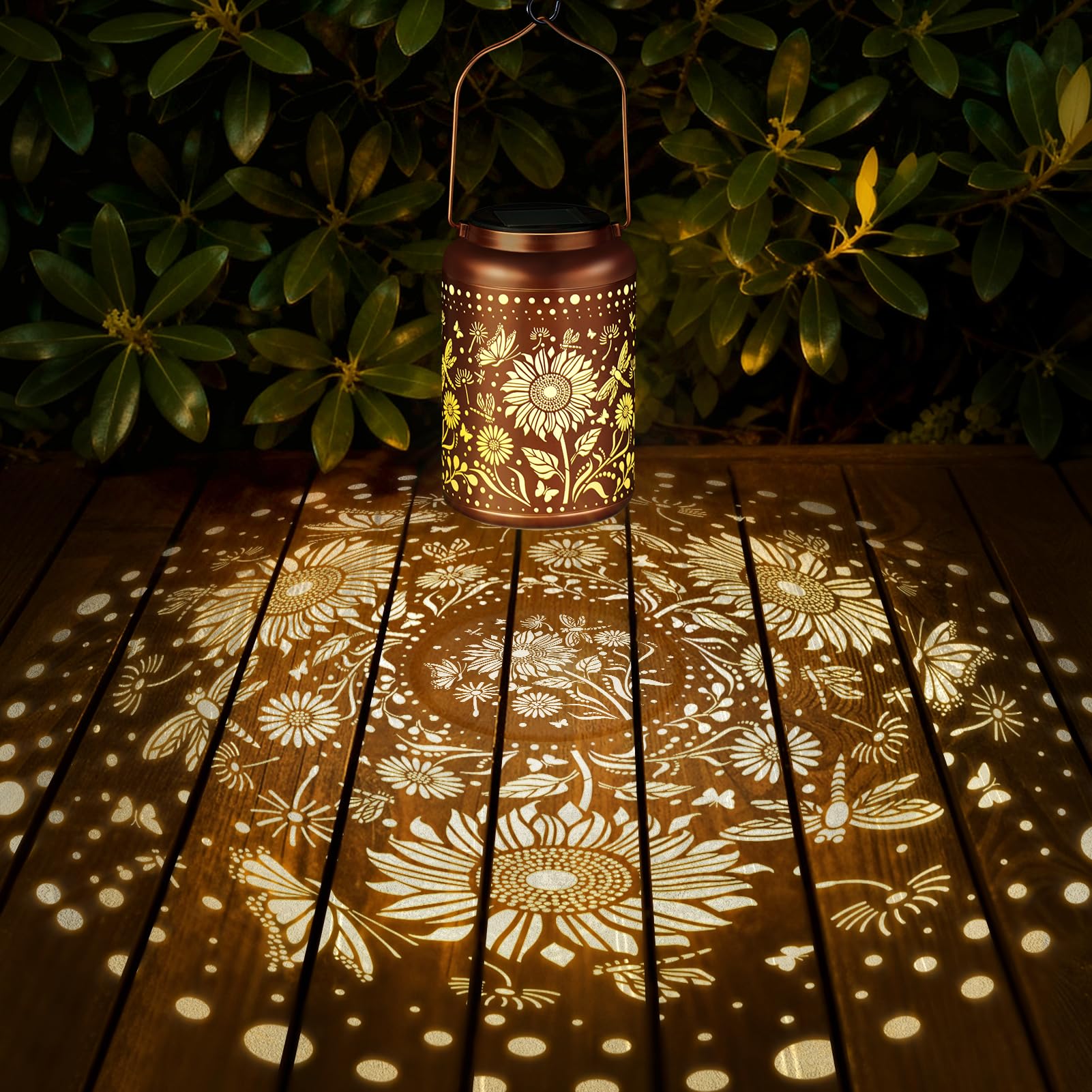 Birthday Gifts For Women Mom Grandma  Sunflower Gardening Gifts For Women  Solar Lantern Outdoor Waterproof Garden Decor Hanging Solar Lights Yard Decorations Outdoor  Backyard  Patio  Porch
