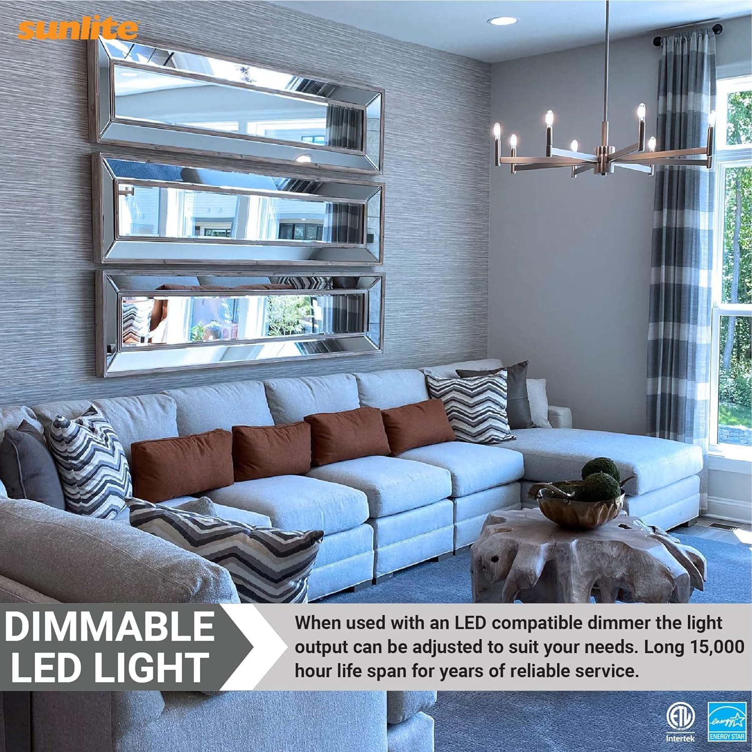 Sunlite Led B11 Frosted Torpedo Tip Chandelier Light Bulb, 4.5 Watts (40W Equivalent) 300 Lumens, Candelabra E12 Base, Dimmable,